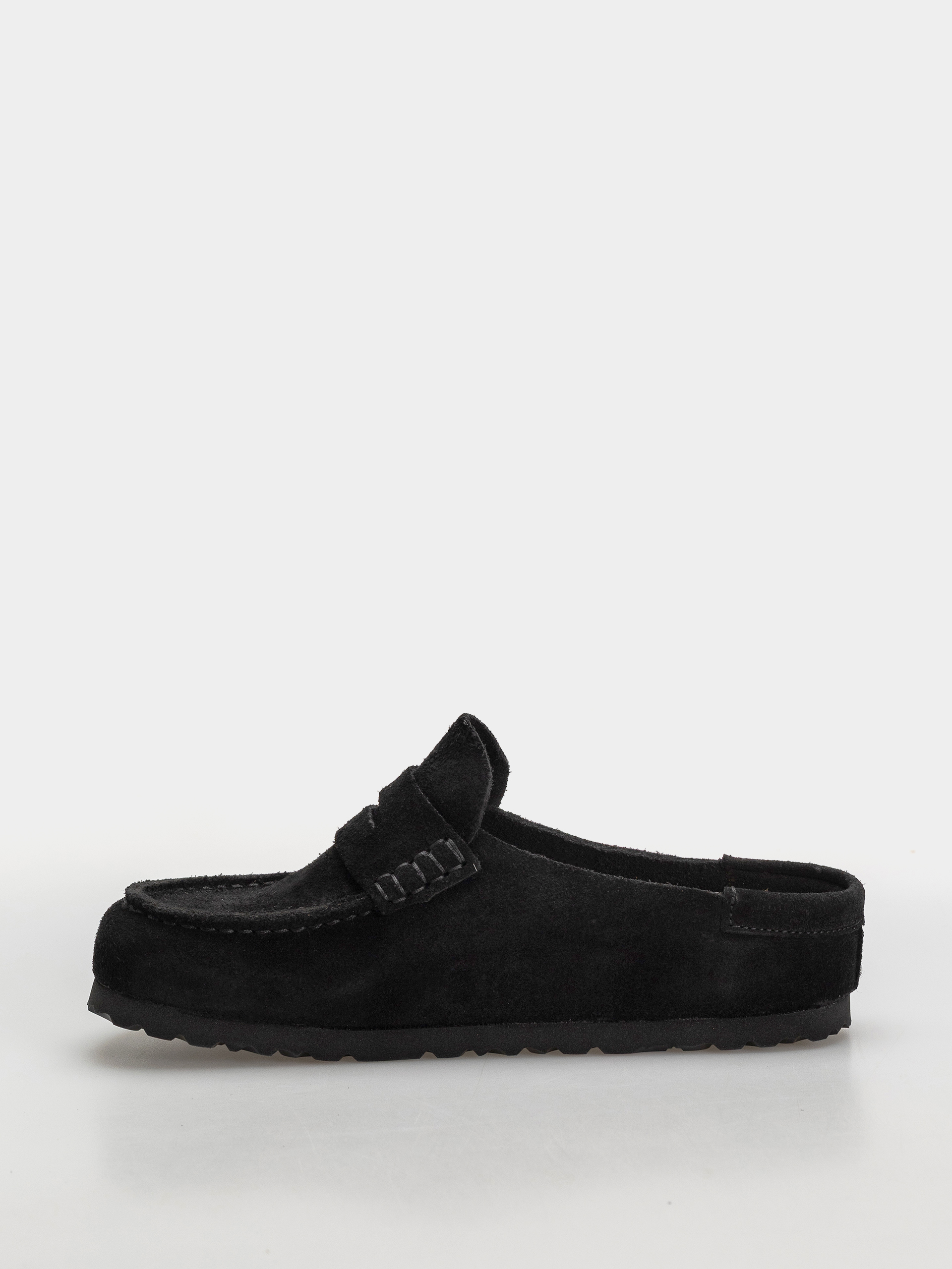 Plážovky Birkenstock Naples Wrapped Suede Leather Narrow (black)