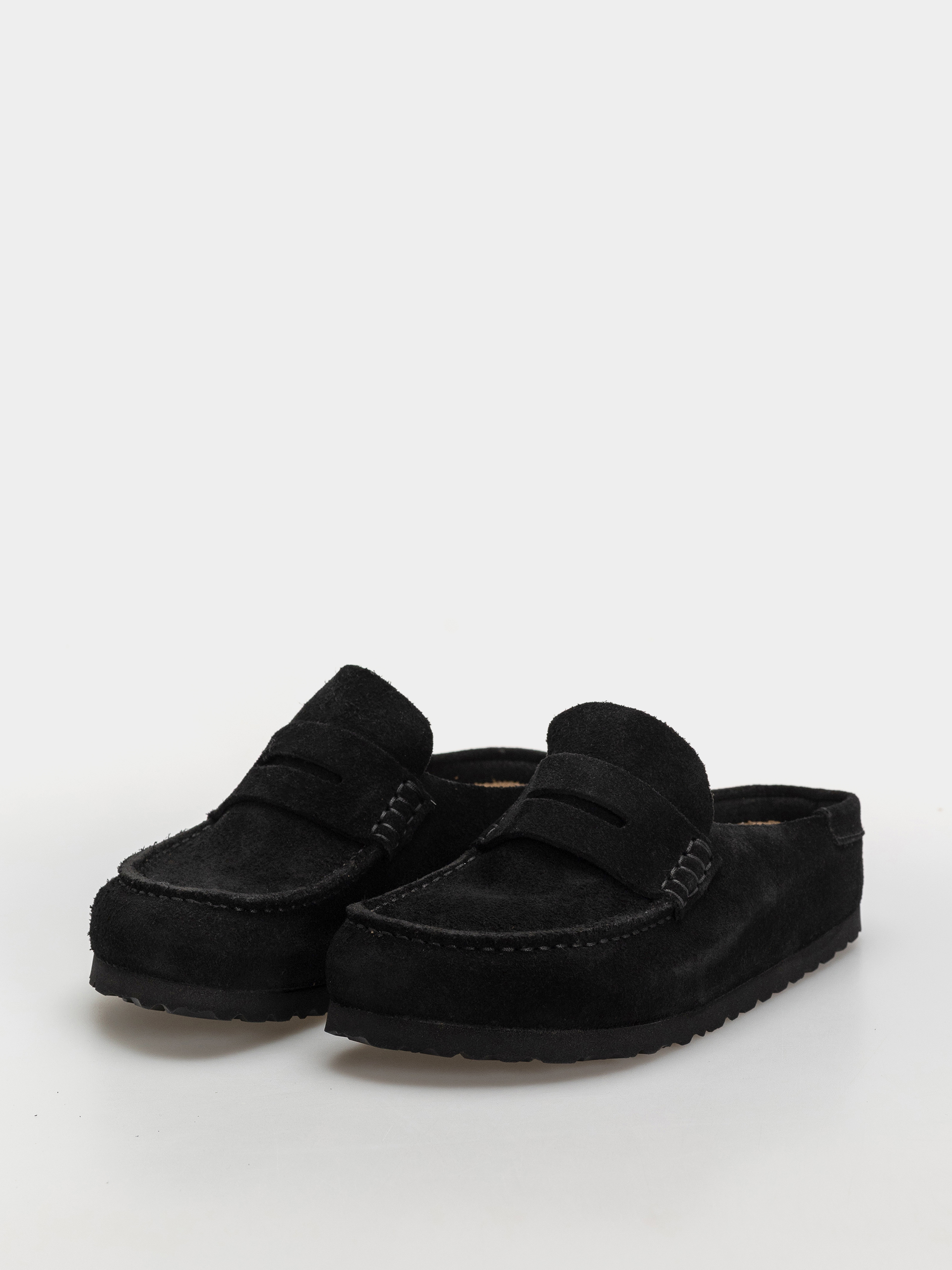 Plážovky Birkenstock Naples Wrapped Suede Leather Narrow (black)