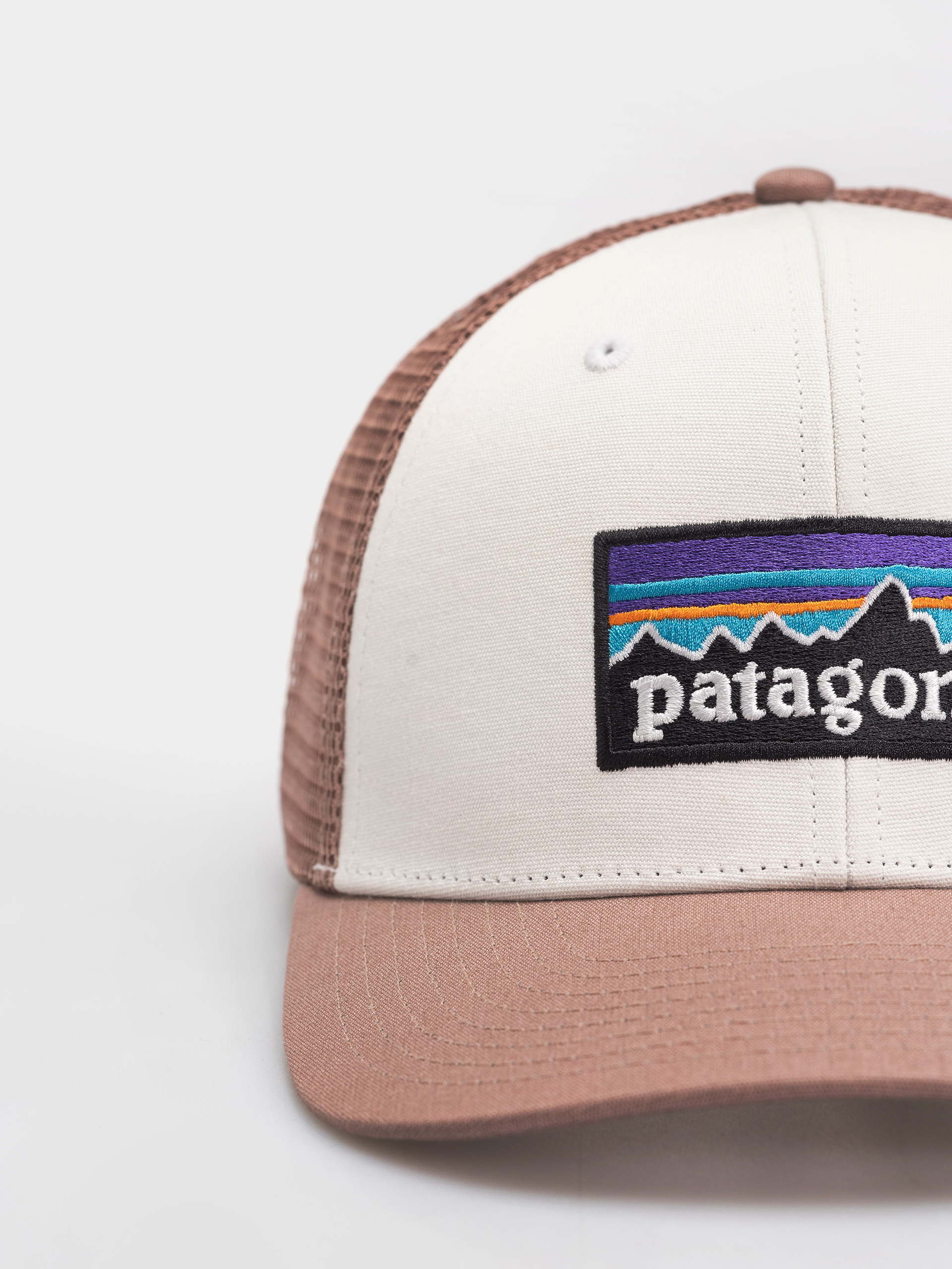 Kšiltovka  Patagonia P 6 Logo Trucker (birch white)