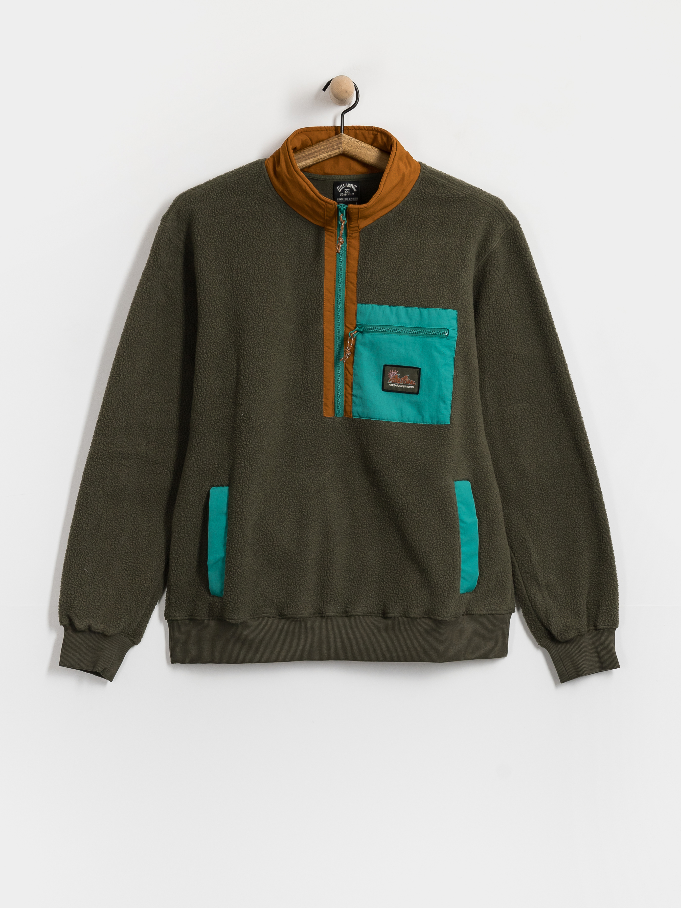 Fleecovu00e1 mikina Billabong Boundary Shore (caramel cafe)