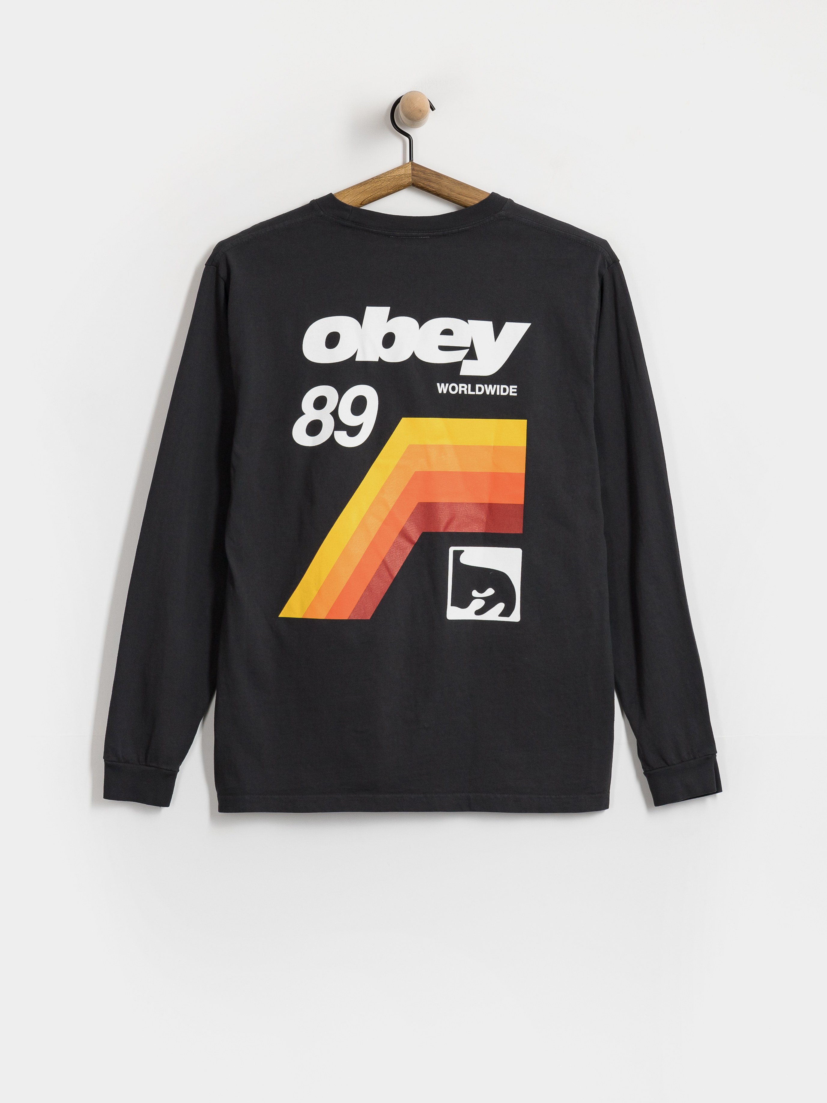 Triko OBEY Vhs (pigment true vintage black)
