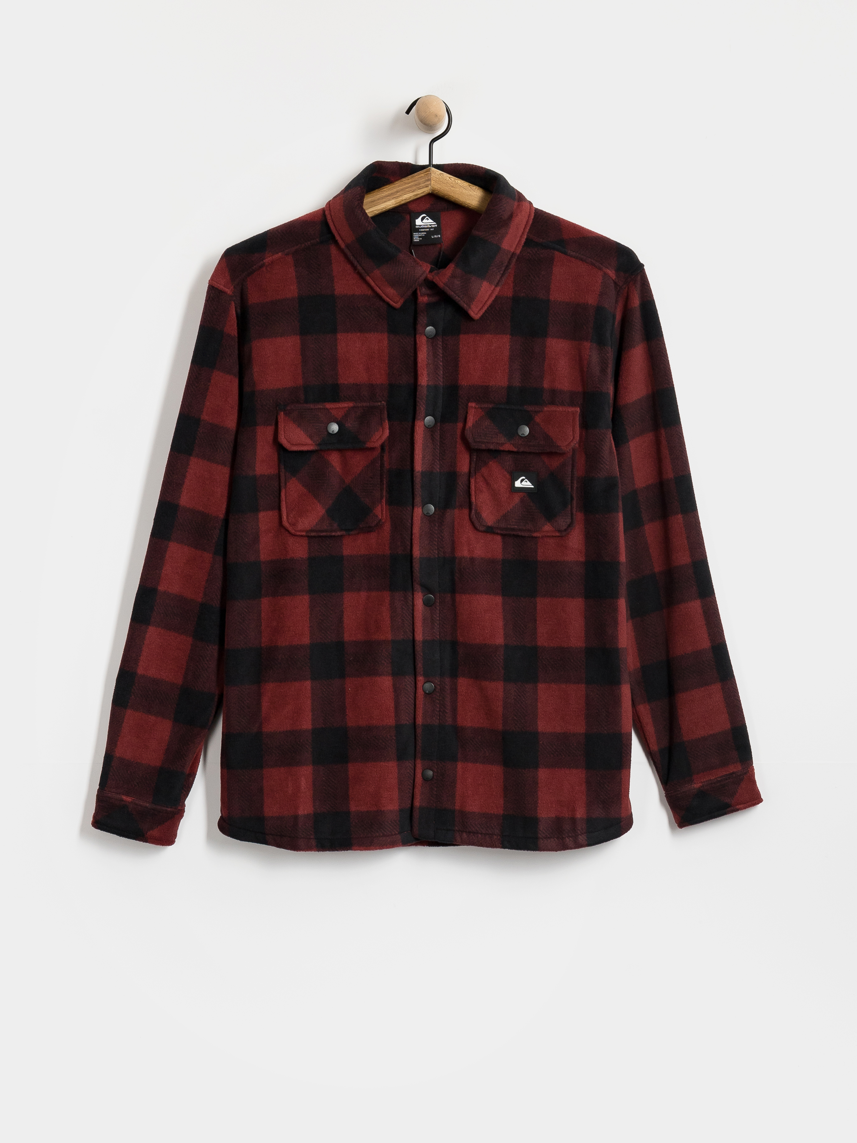 Pánský Fleecová mikina Quiksilver Venture Polar Fleece Shirt (venture polar oxblood)