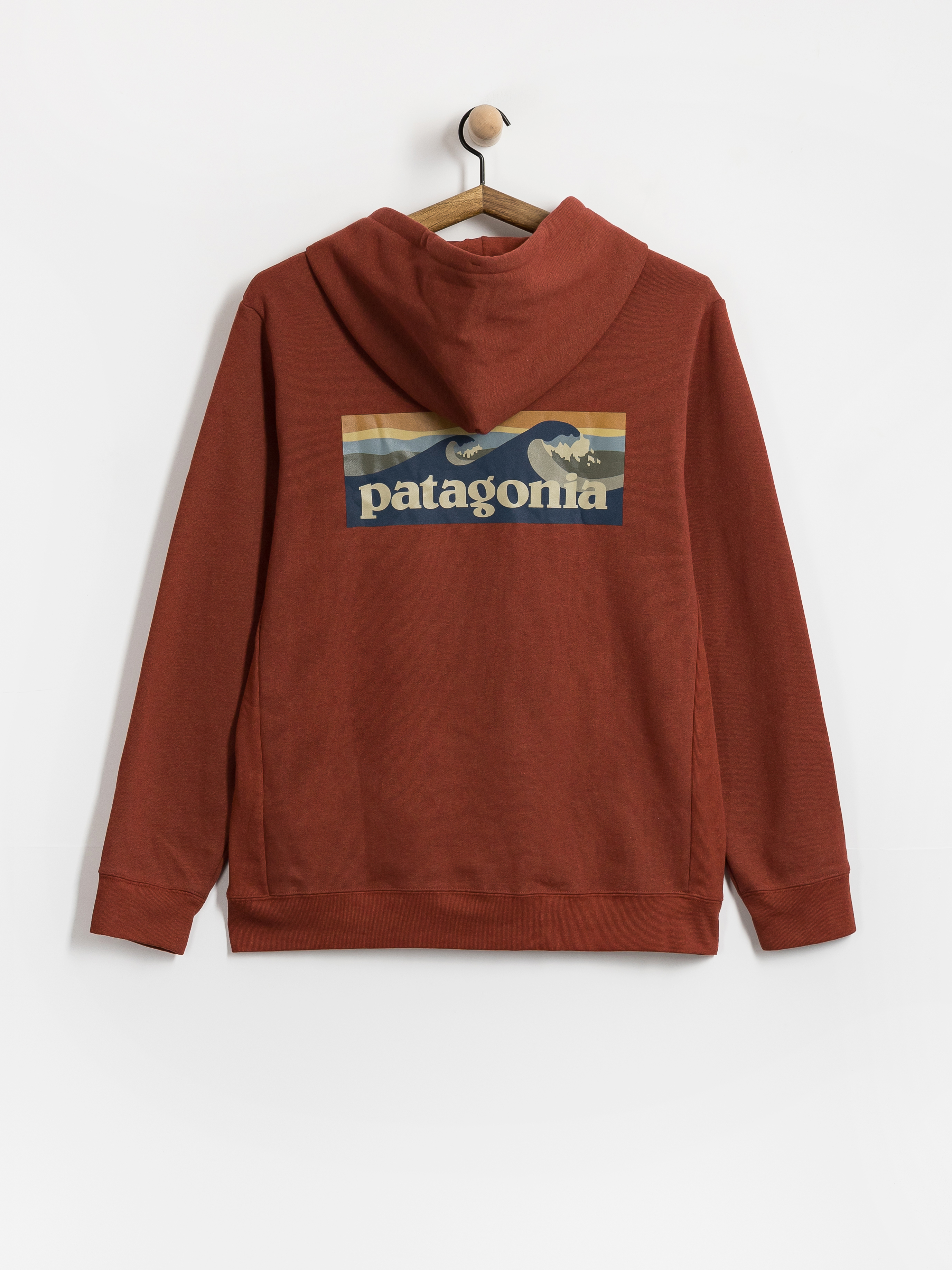 Mikina s kapucí Patagonia Boardshort Logo Uprisal HD (rusty red)