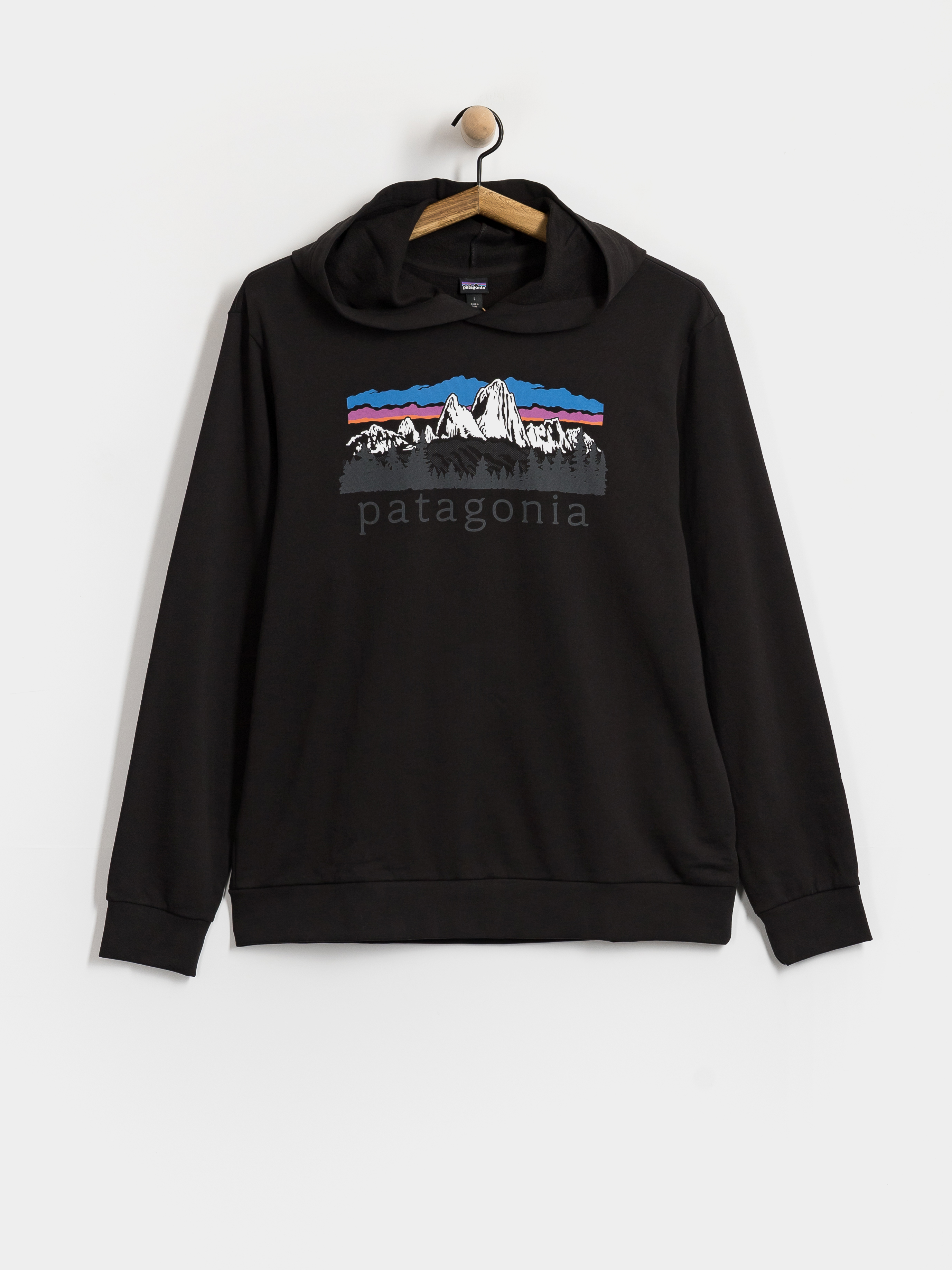 Mikina s kapucí Patagonia Fitz Roy Foothills Daily HD (black)