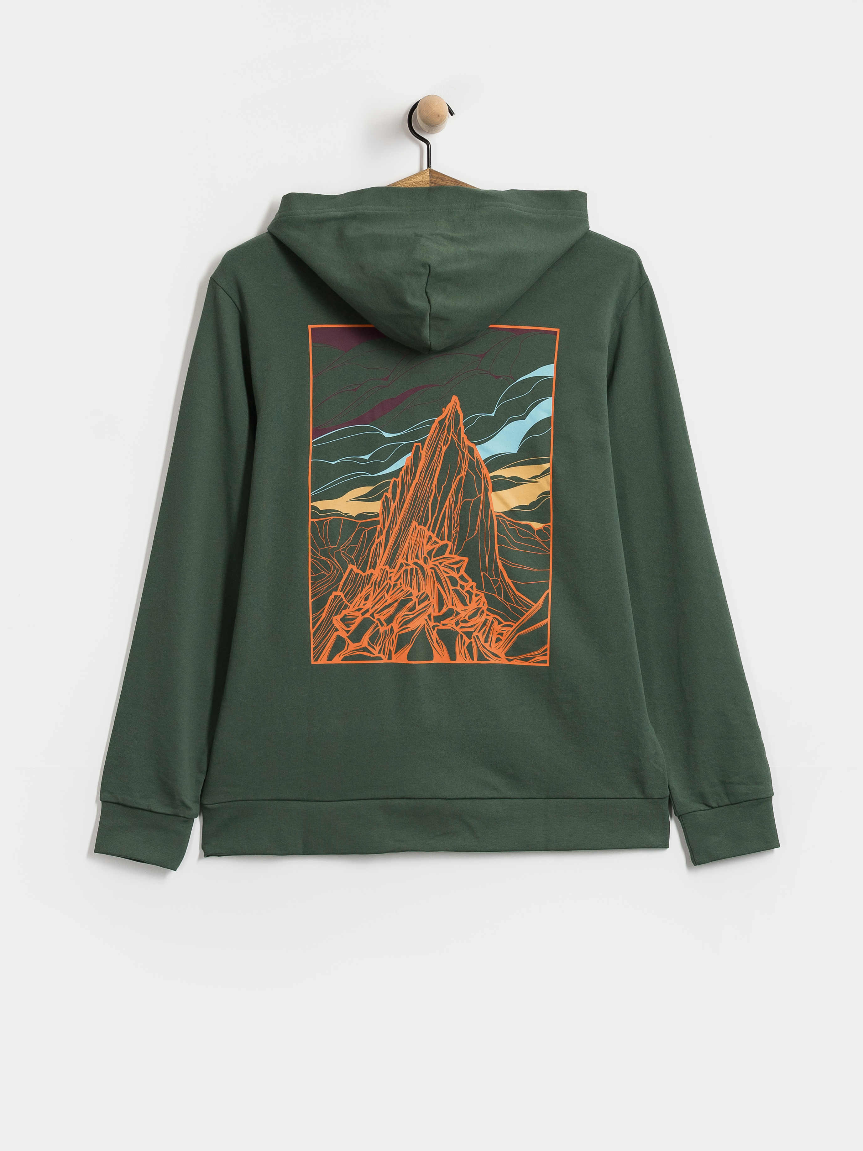 Mikina s kapucu00ed Patagonia Cloud Crag Daily HD (canopy green)
