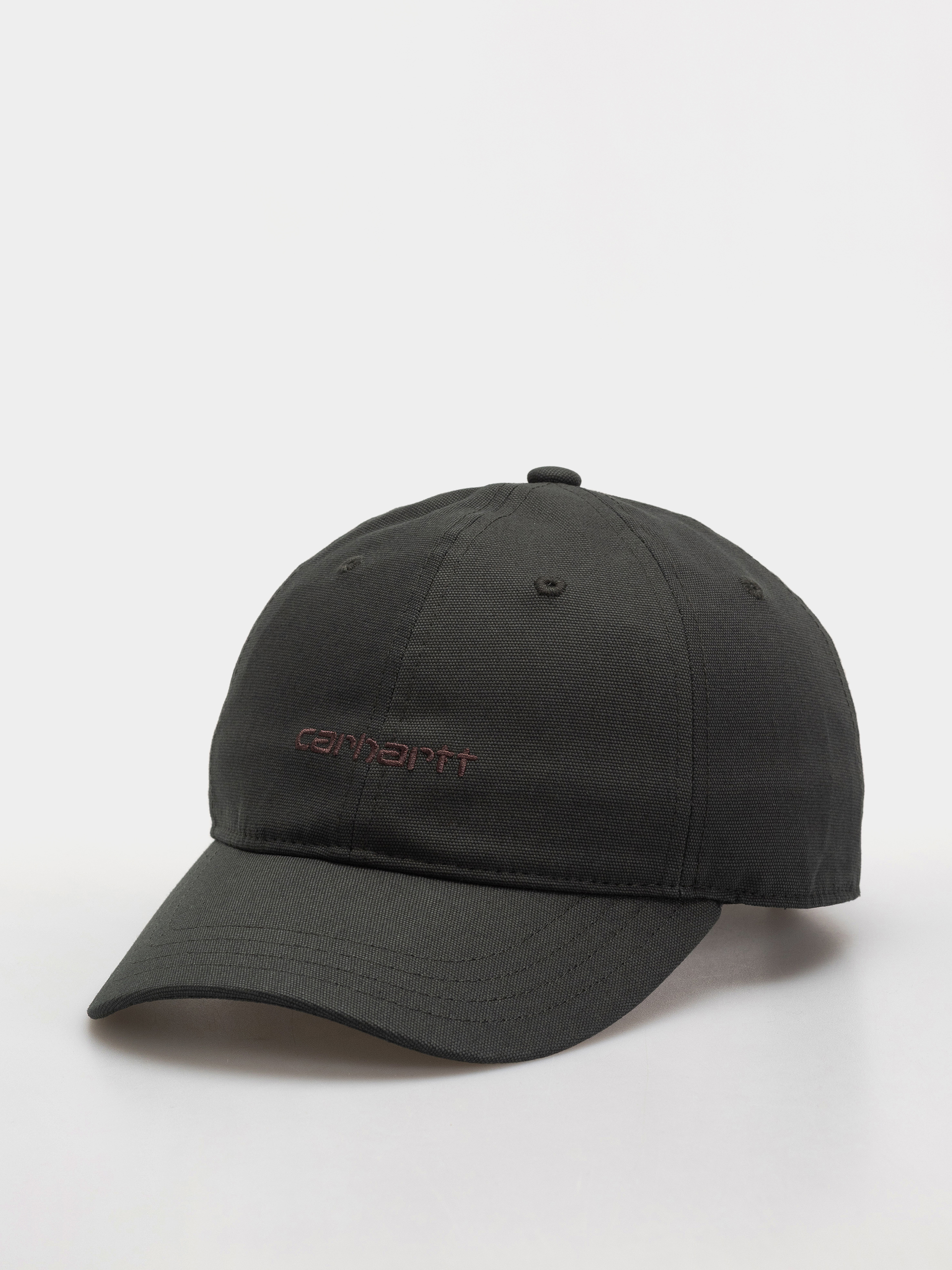 Kšiltovka  Carhartt WIP Canvas Script (dark scarab/palisander)