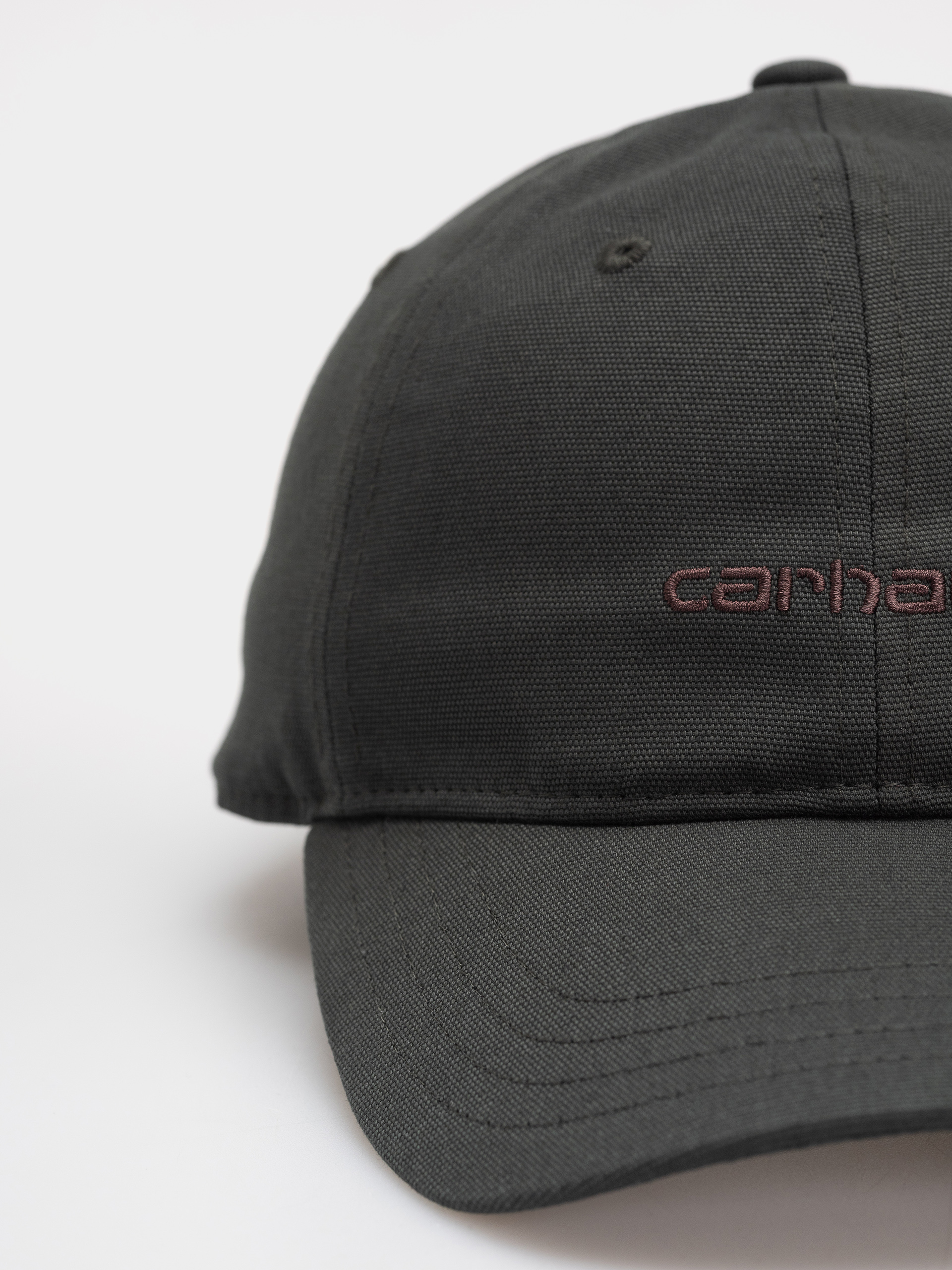 Kšiltovka  Carhartt WIP Canvas Script (dark scarab/palisander)