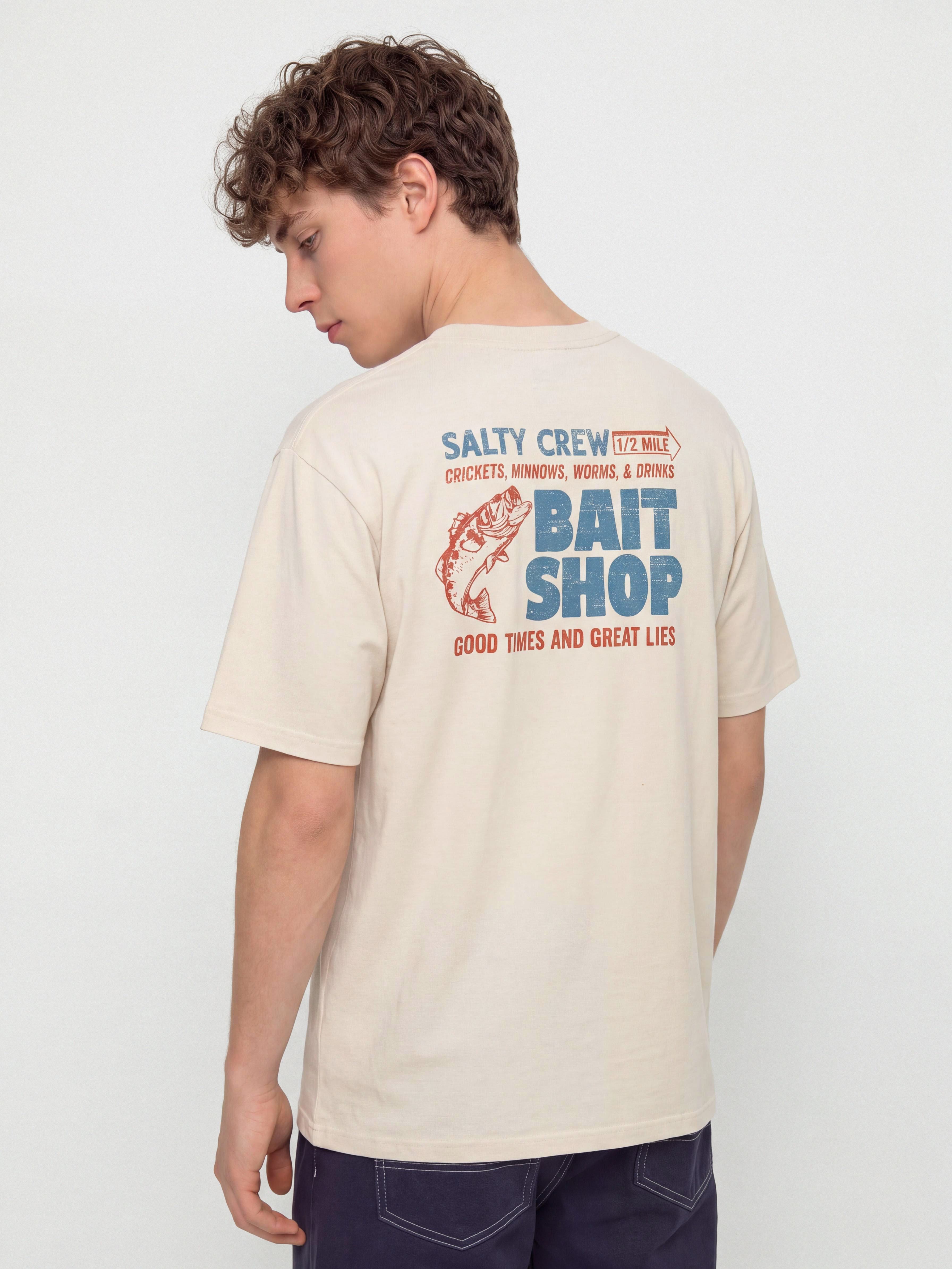 Tričko Salty Crew Bait Shop (moonbeam)