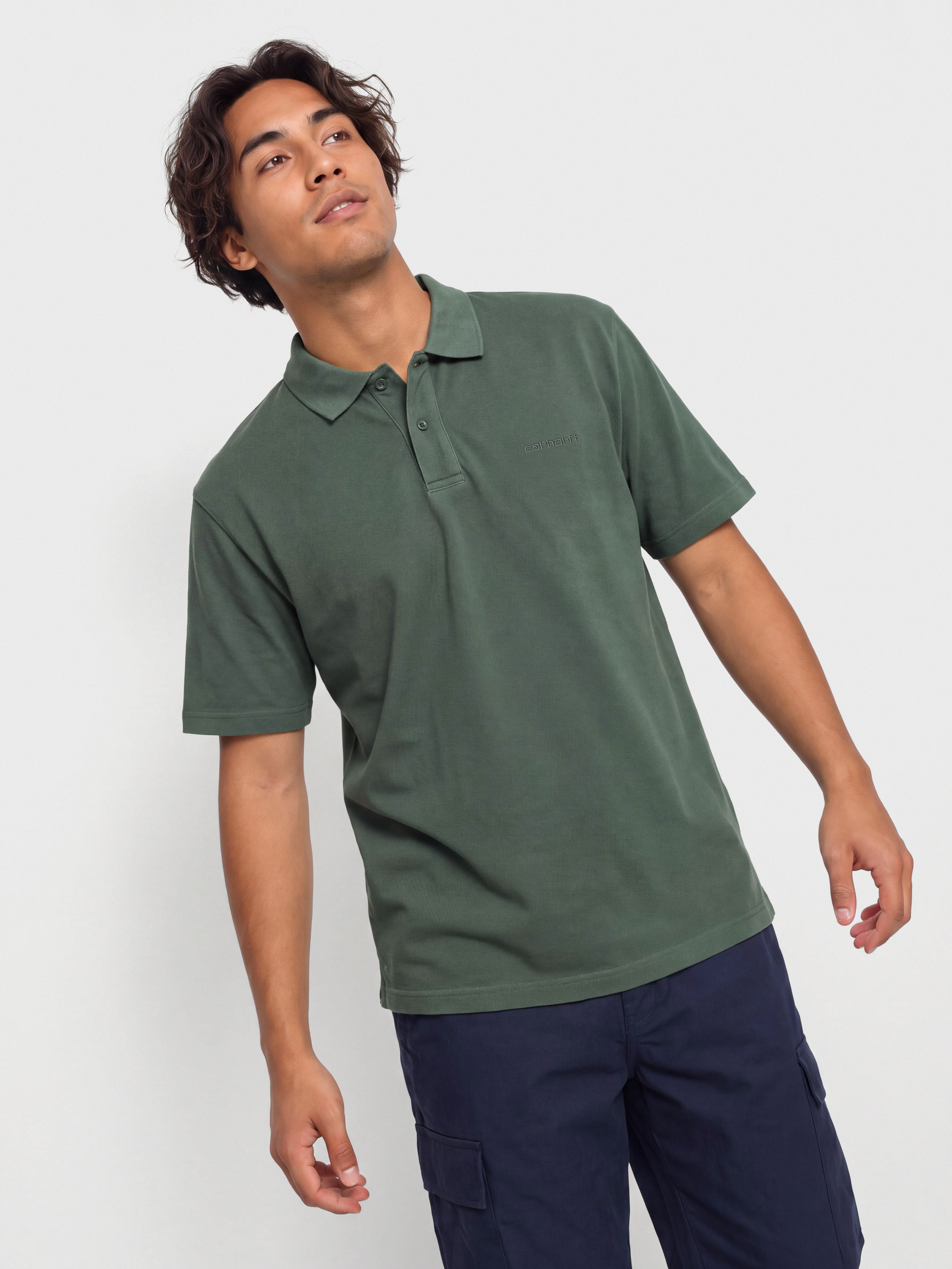 Triu010dko Carhartt WIP Wayne Polo (dark scarab/garment dyed)