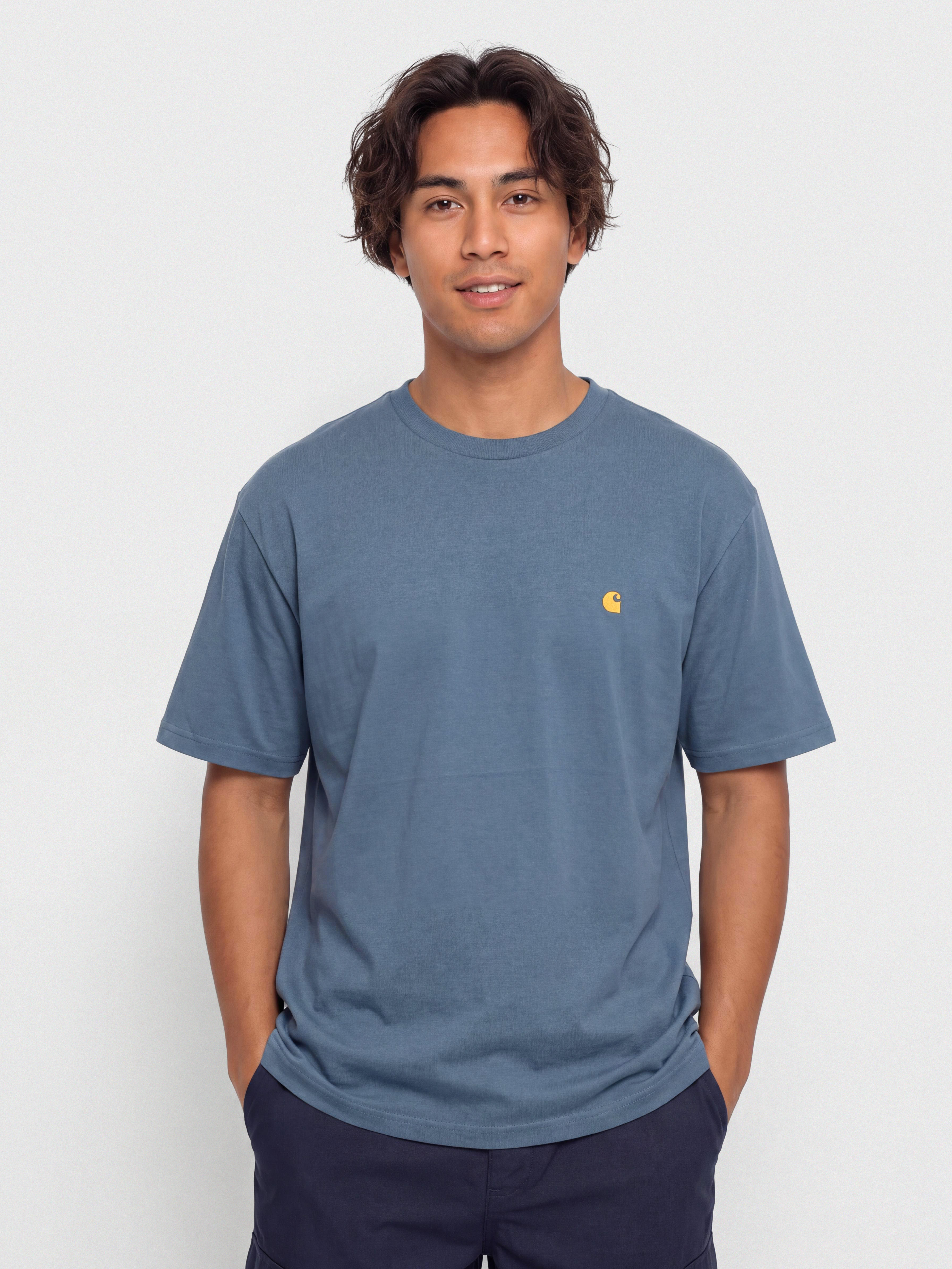 Tričko Carhartt WIP Chase (icesheet/gold)