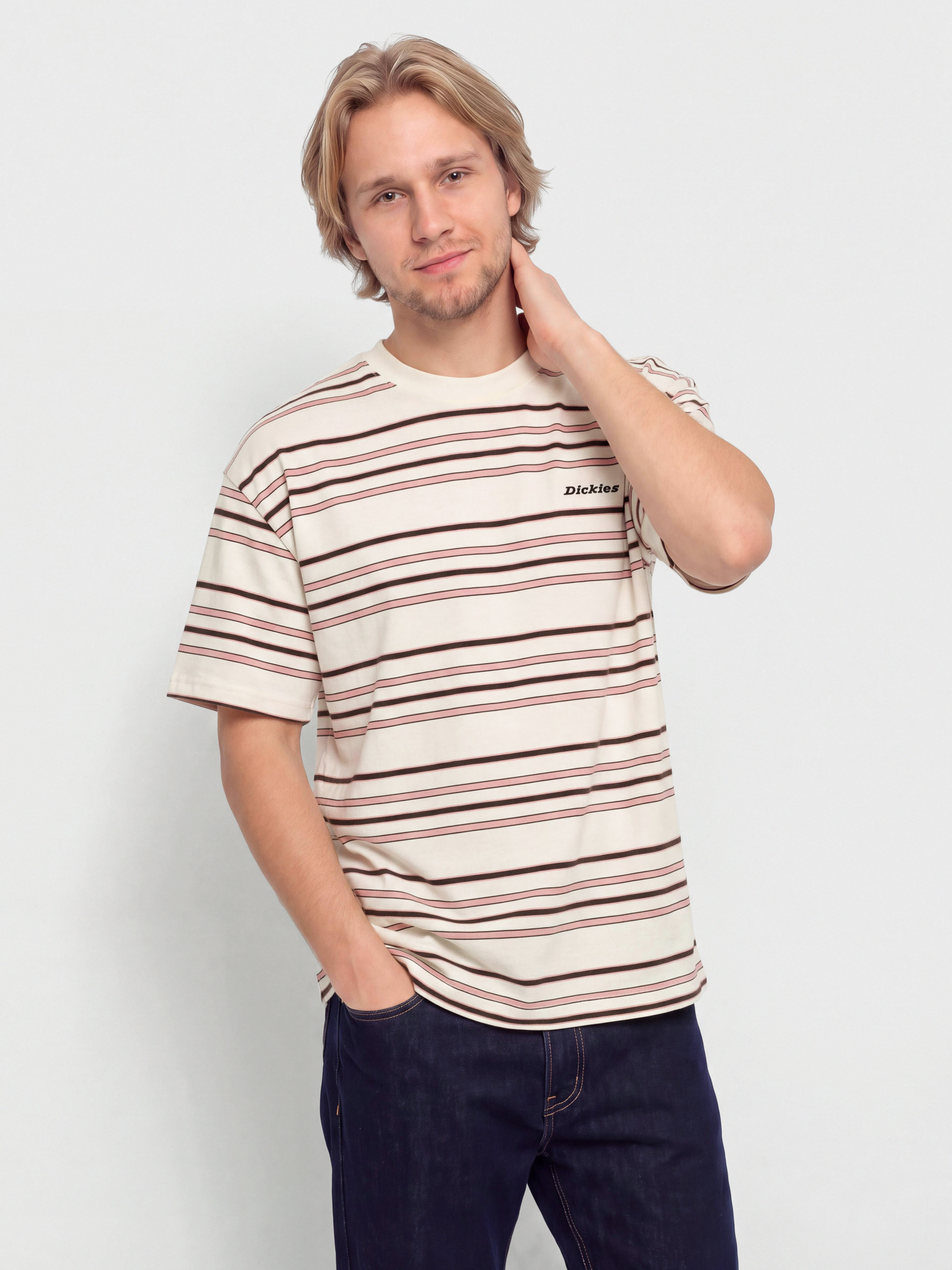 Tričko Dickies East Liberty Stripe (egret)