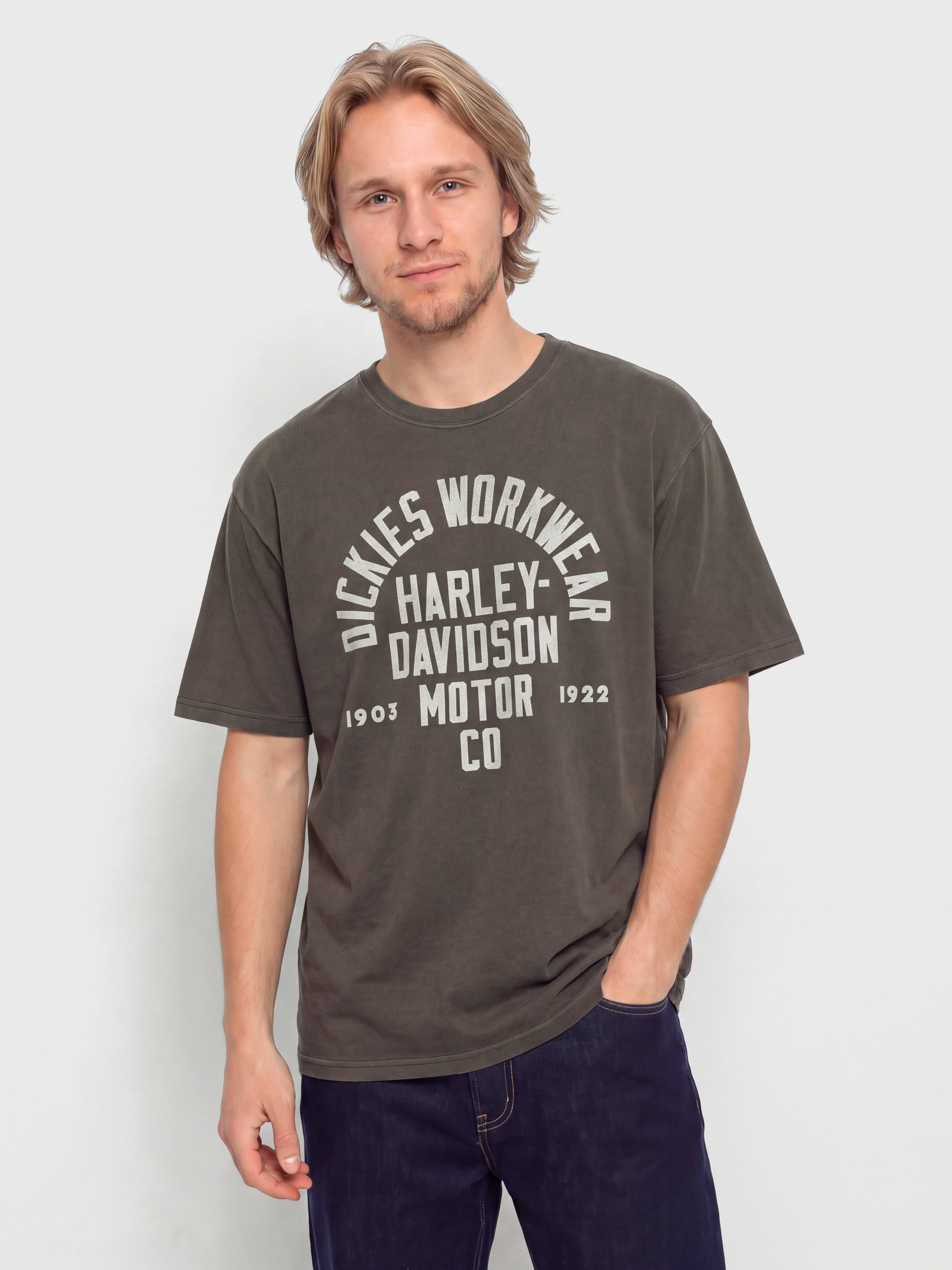 Tričko Dickies X Harley Davidson Vintage Wash (black)