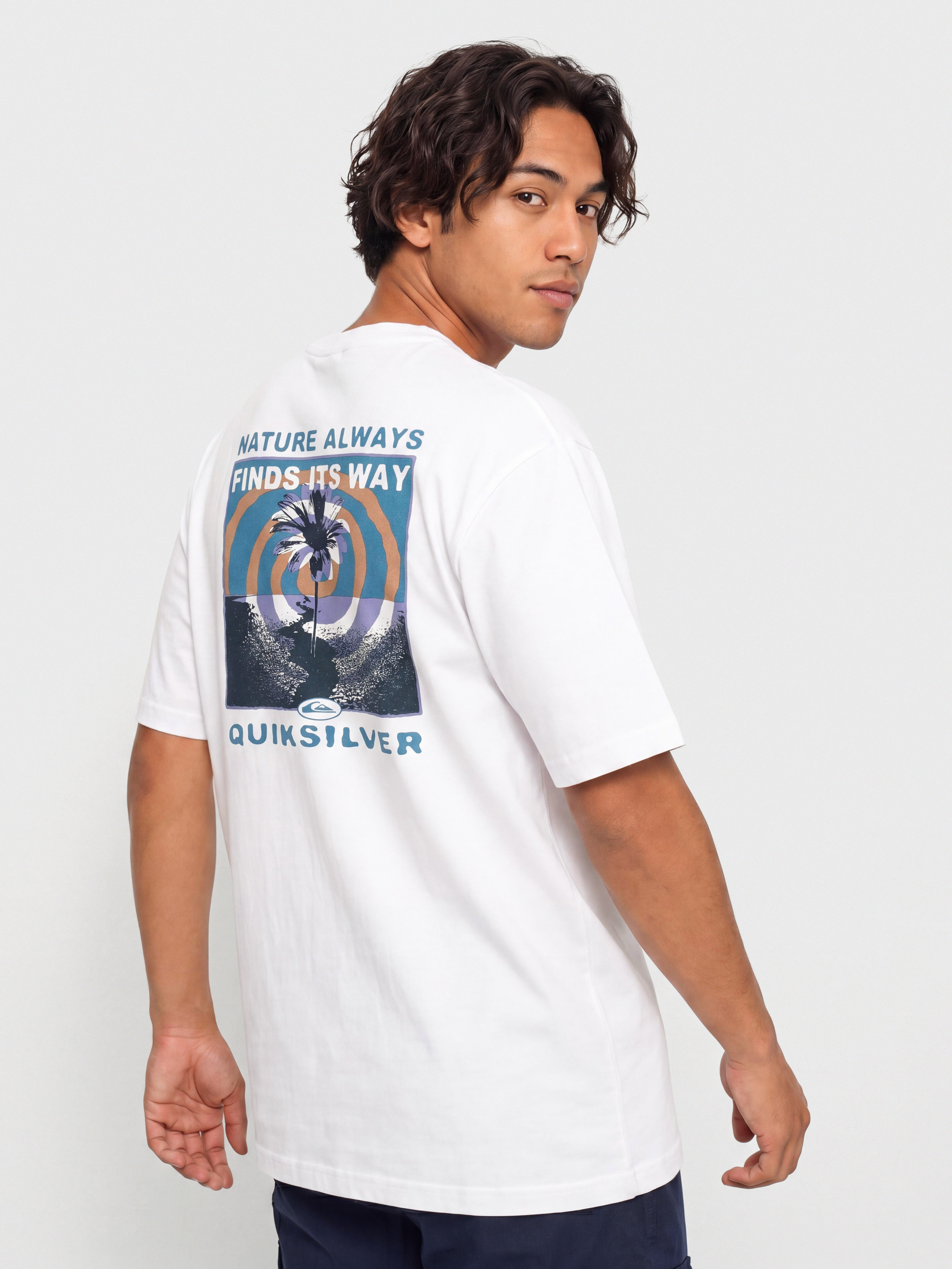 Tričko Quiksilver Upside Down (white)