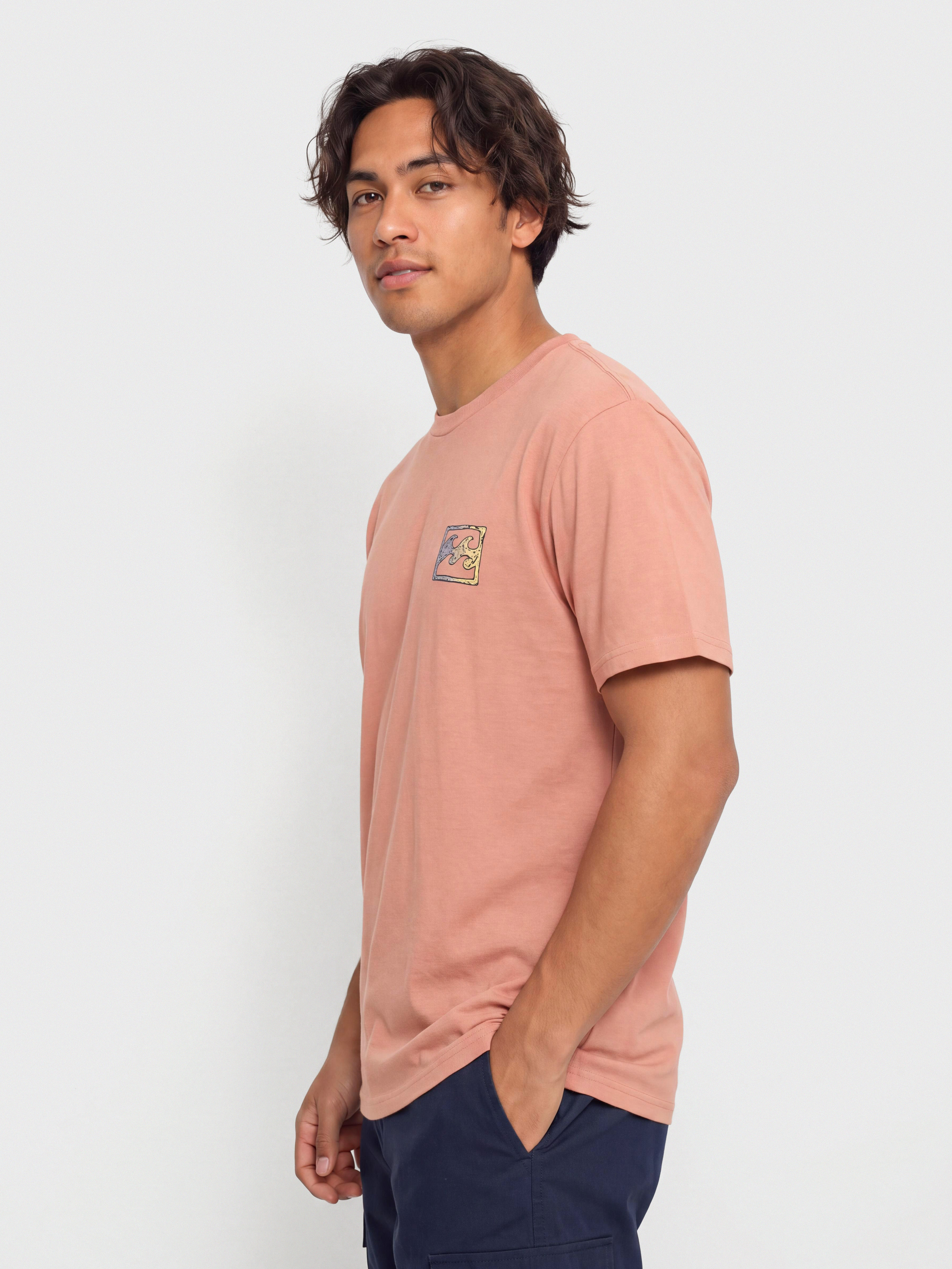 Tričko Billabong Crayon Wave (dusty rose)