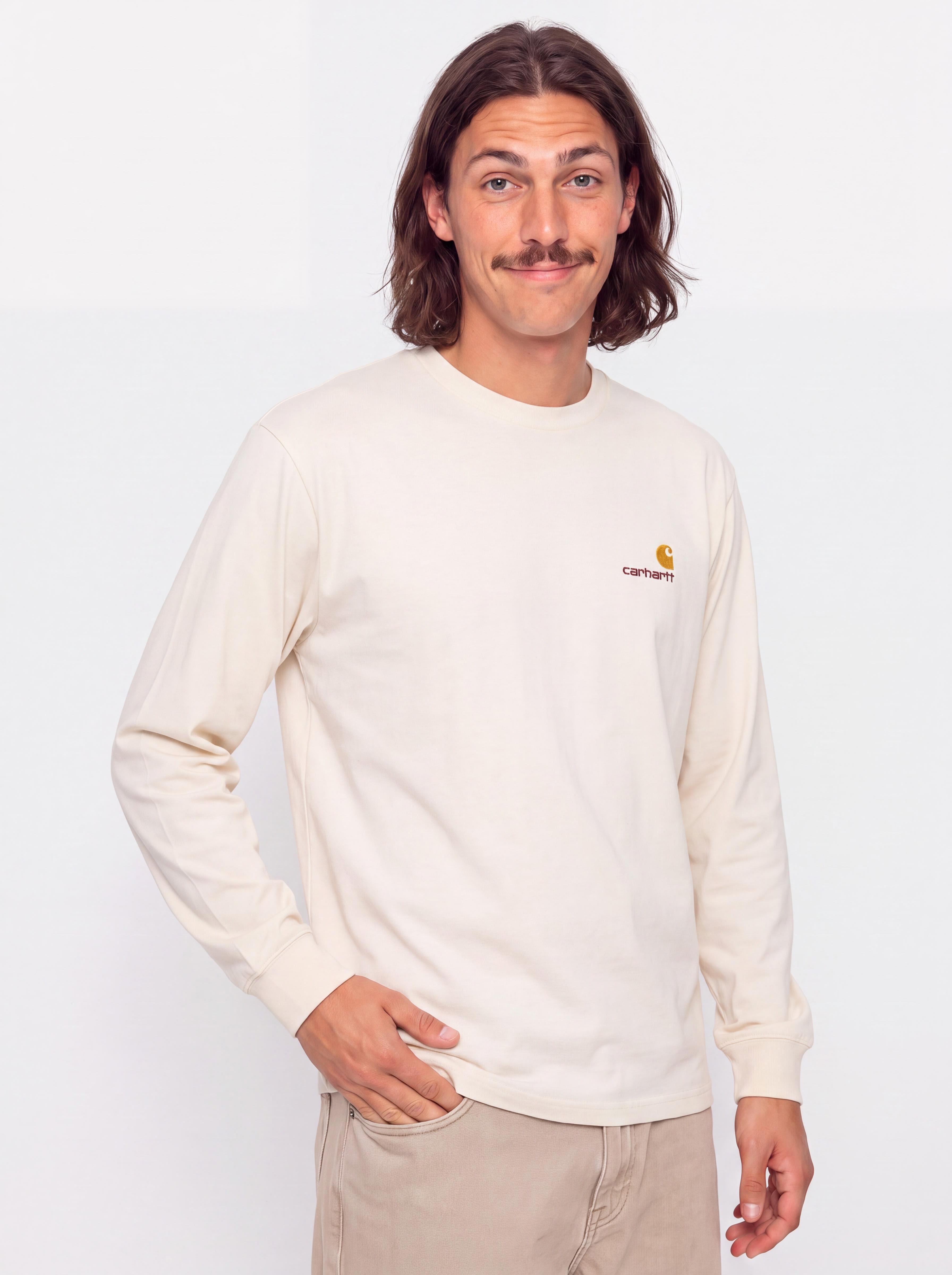 Triko Carhartt WIP American Script (natural)