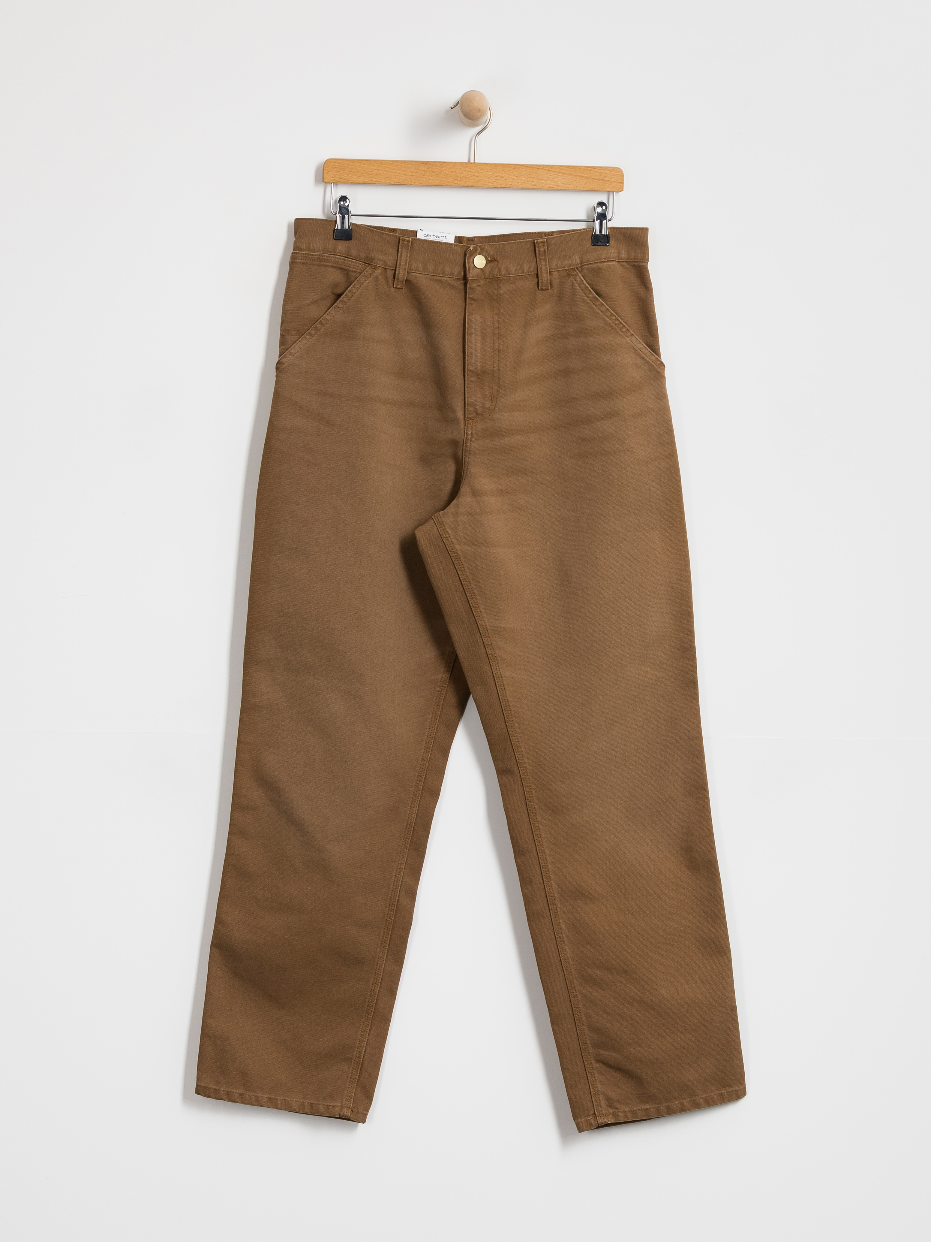 Kalhoty Carhartt WIP Single Knee (wip h brown/stone canvas)