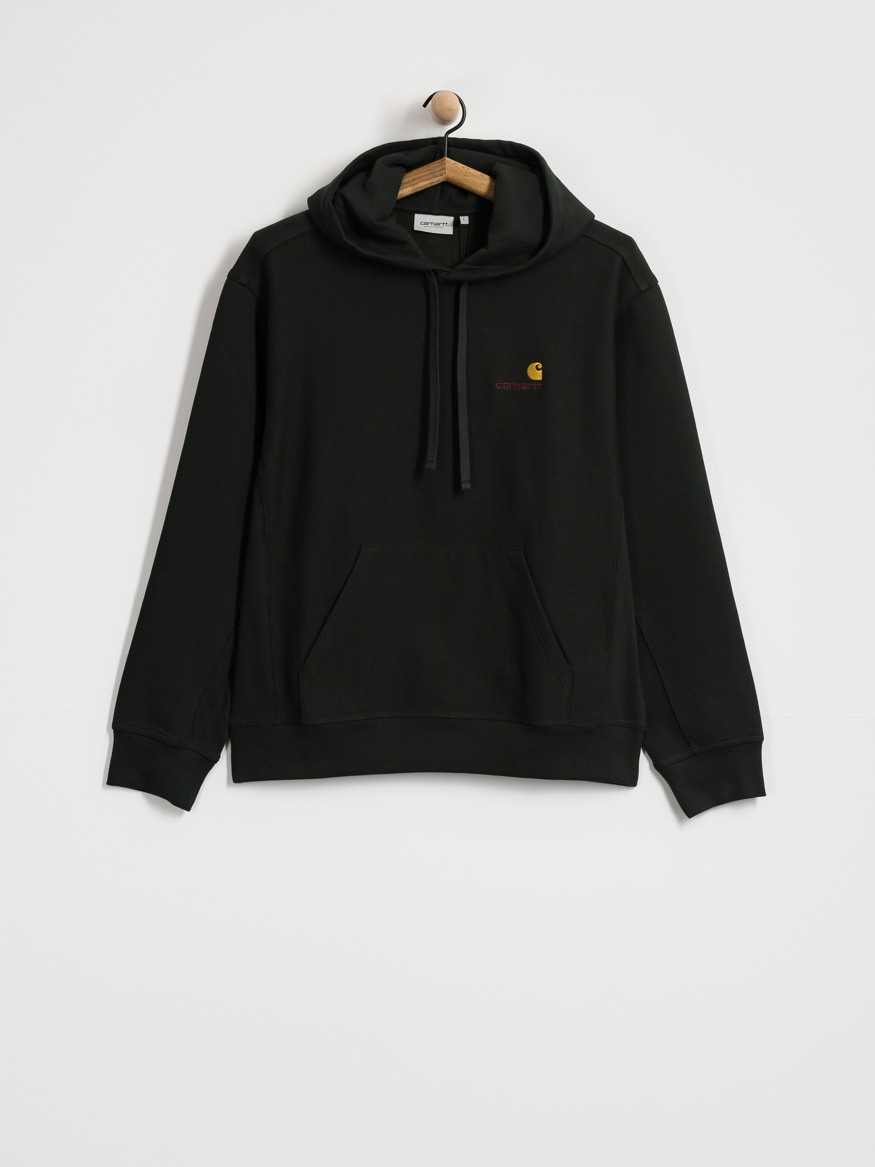 Mikina s kapucu00ed Carhartt WIP American Script HD (raven)