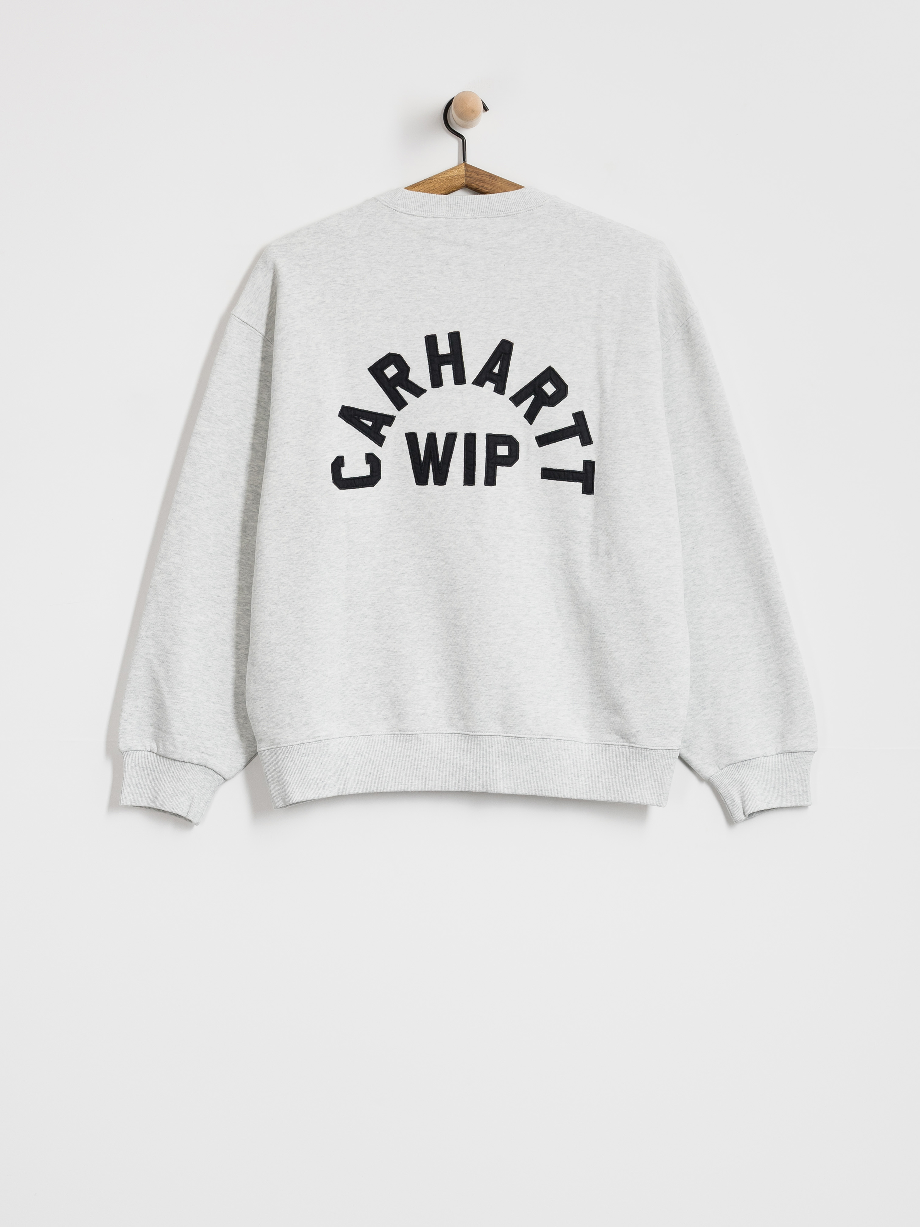 Mikina Carhartt WIP Arch Script (ash heather/dark navy/stone washed)
