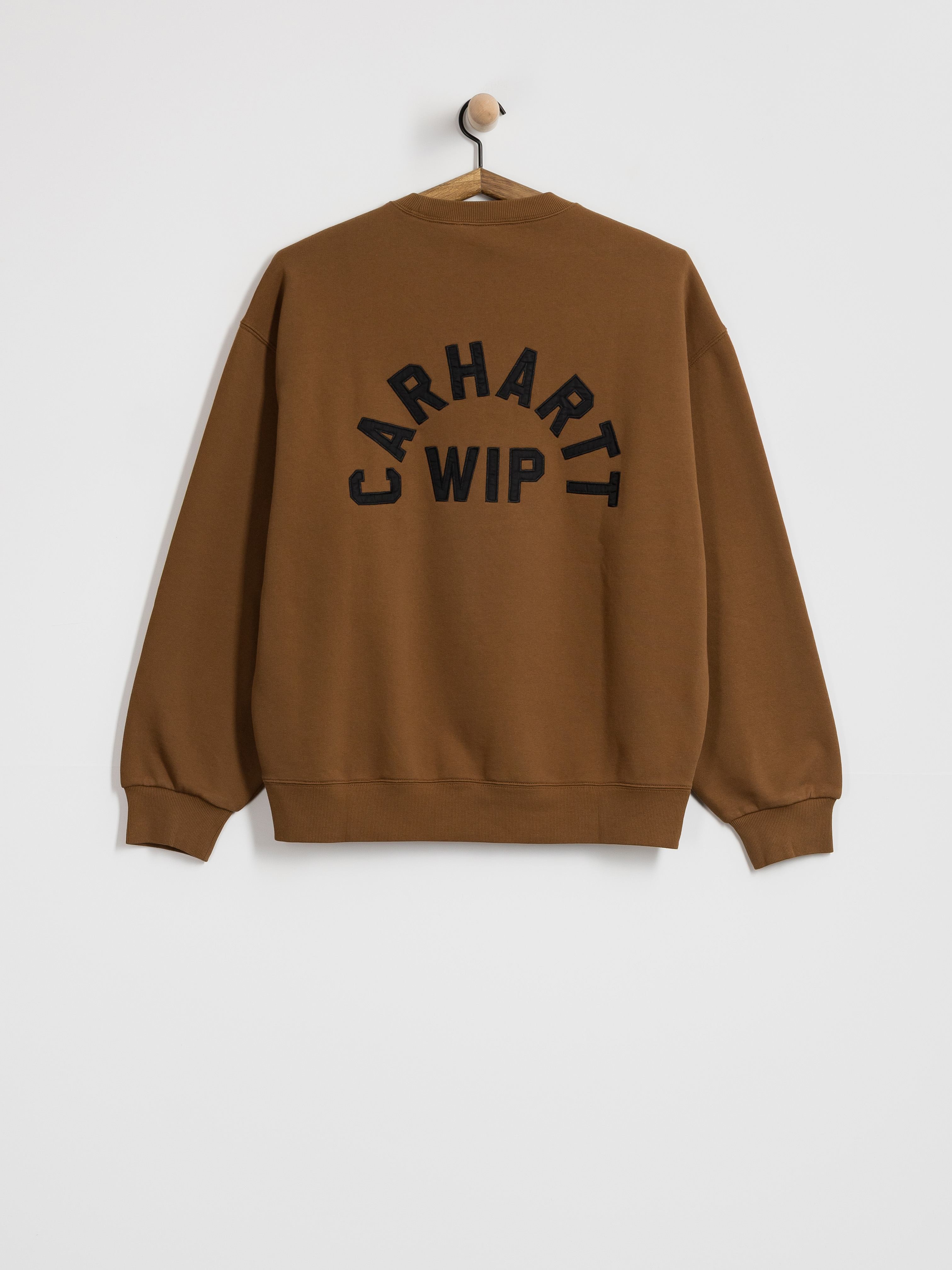 Mikina Carhartt WIP Arch Script (wip h brown/black/stone washed)