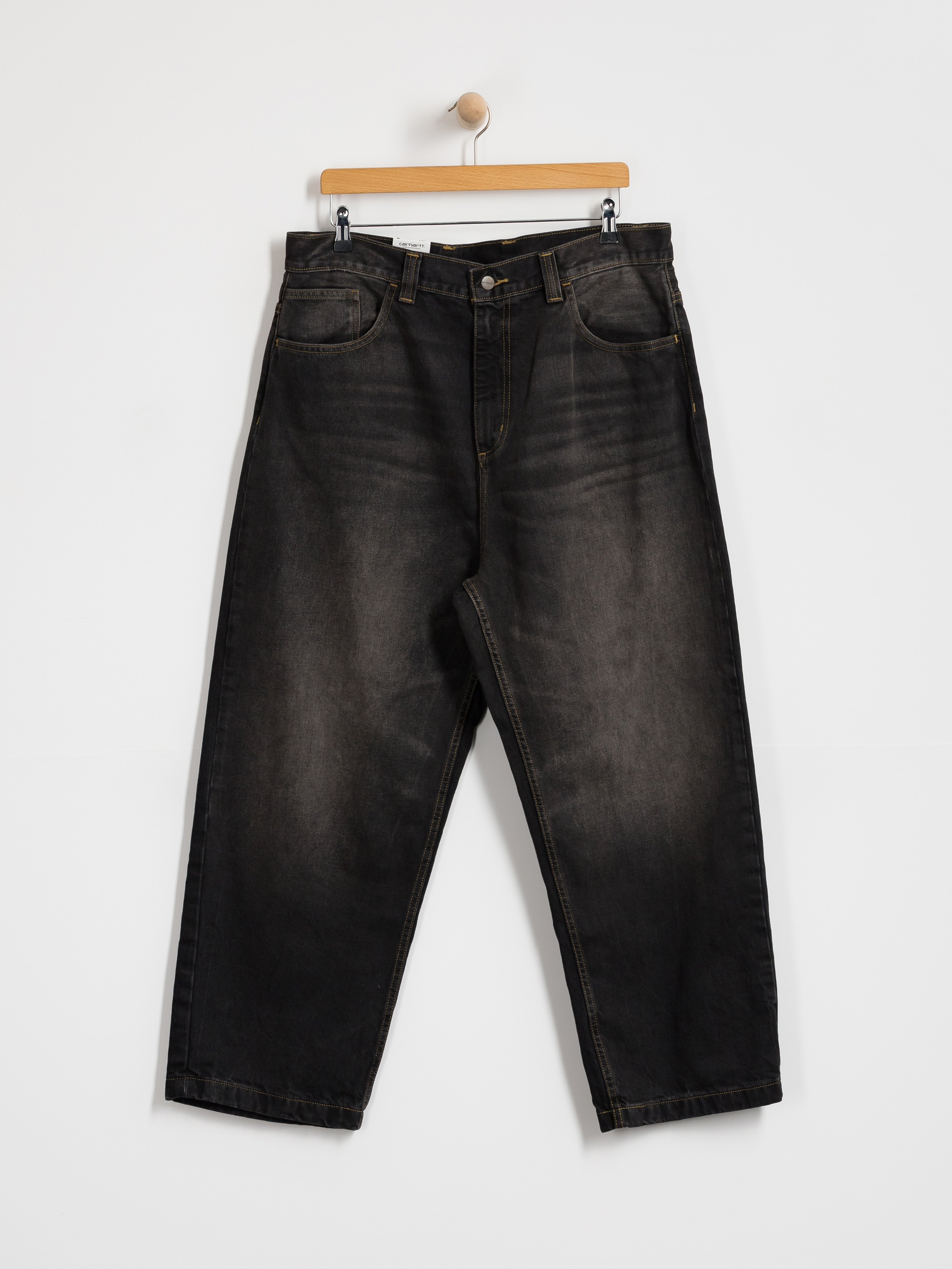 Kalhoty Carhartt WIP Brandon (black/tobacco used wash)