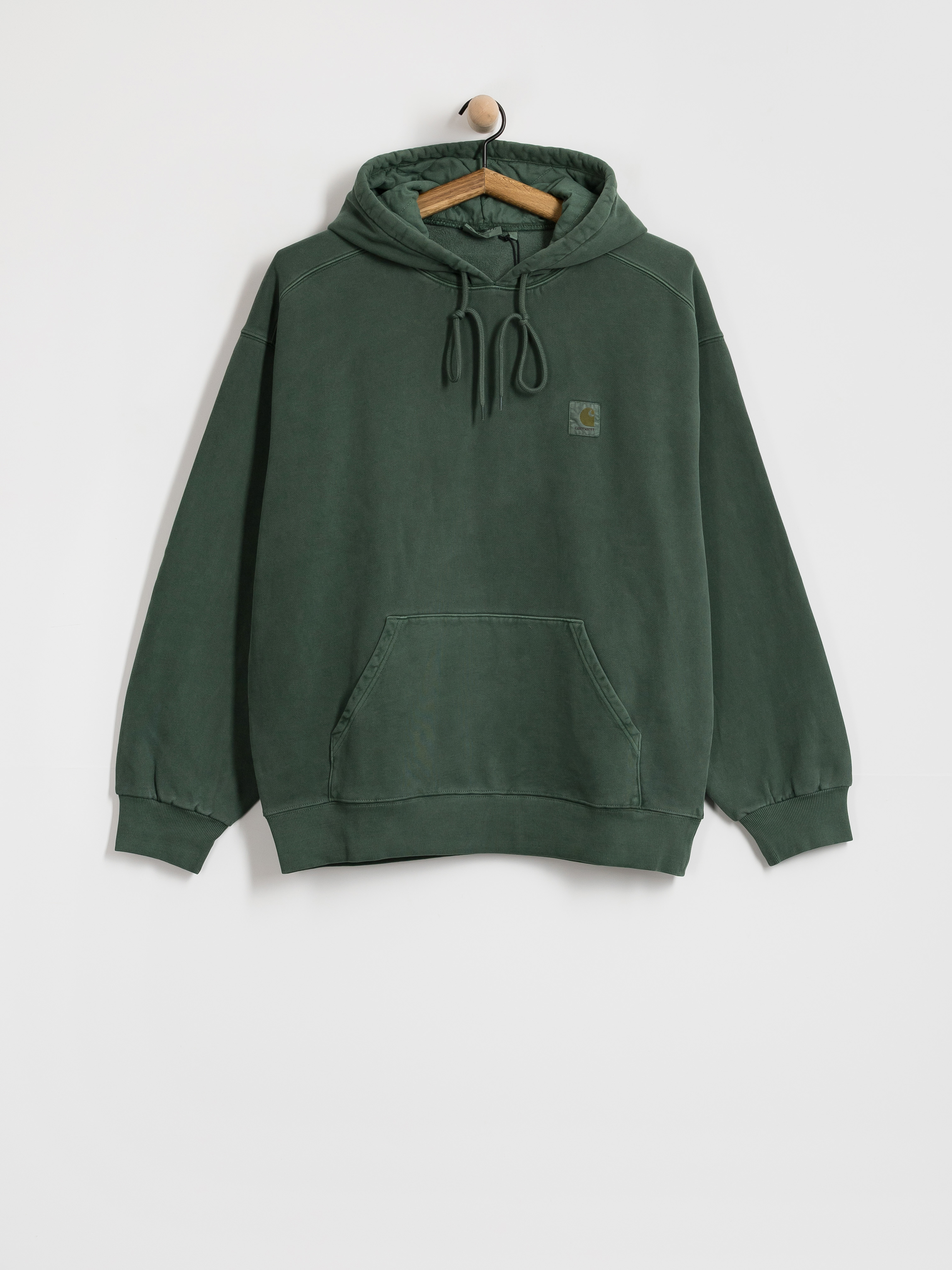 Mikina s kapucí Carhartt WIP Vista HD (dark scarab/garment dyed)