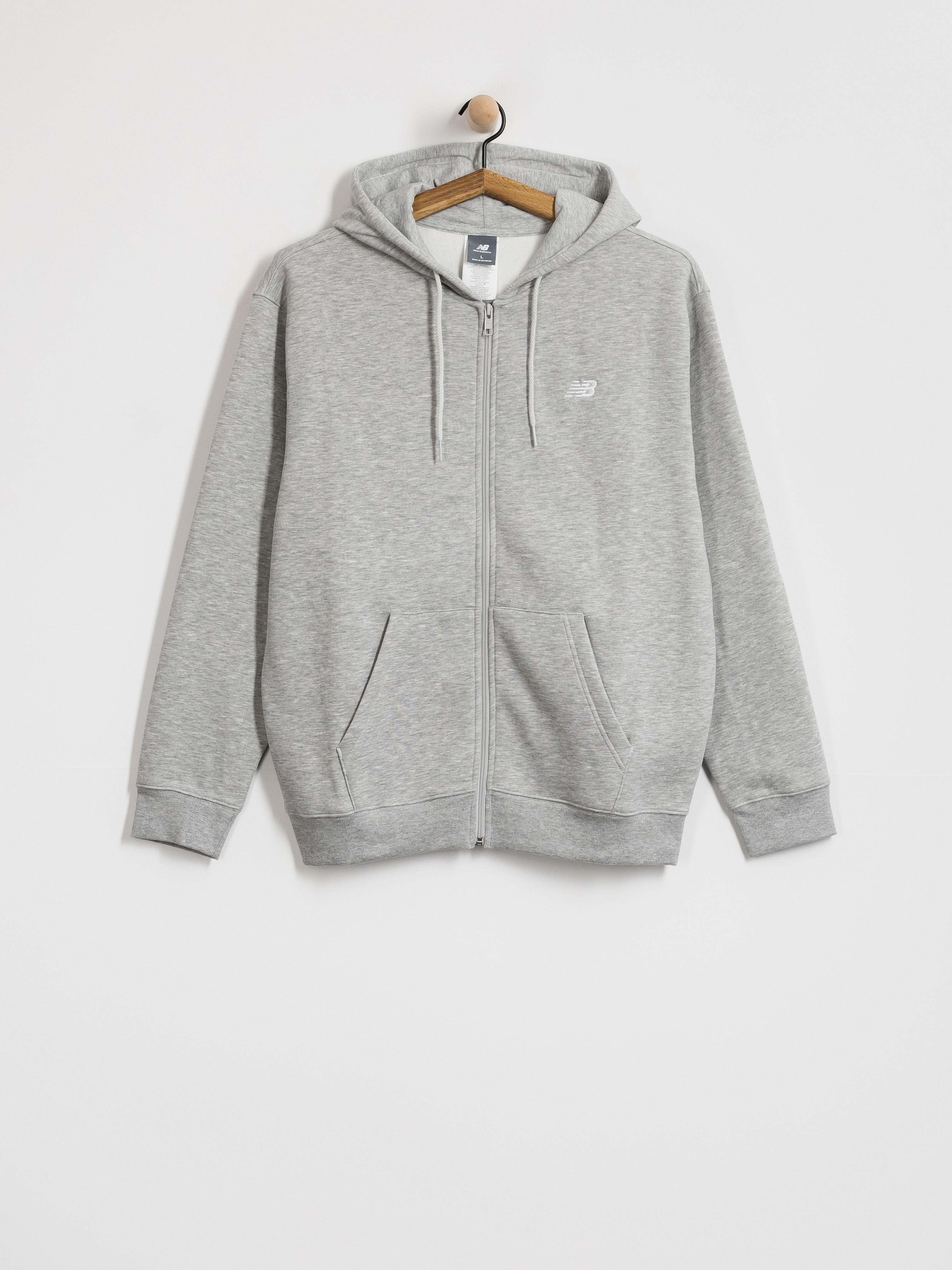 Mikina s kapucí New Balance Sport Essentials Logo ZHD (athletic grey)