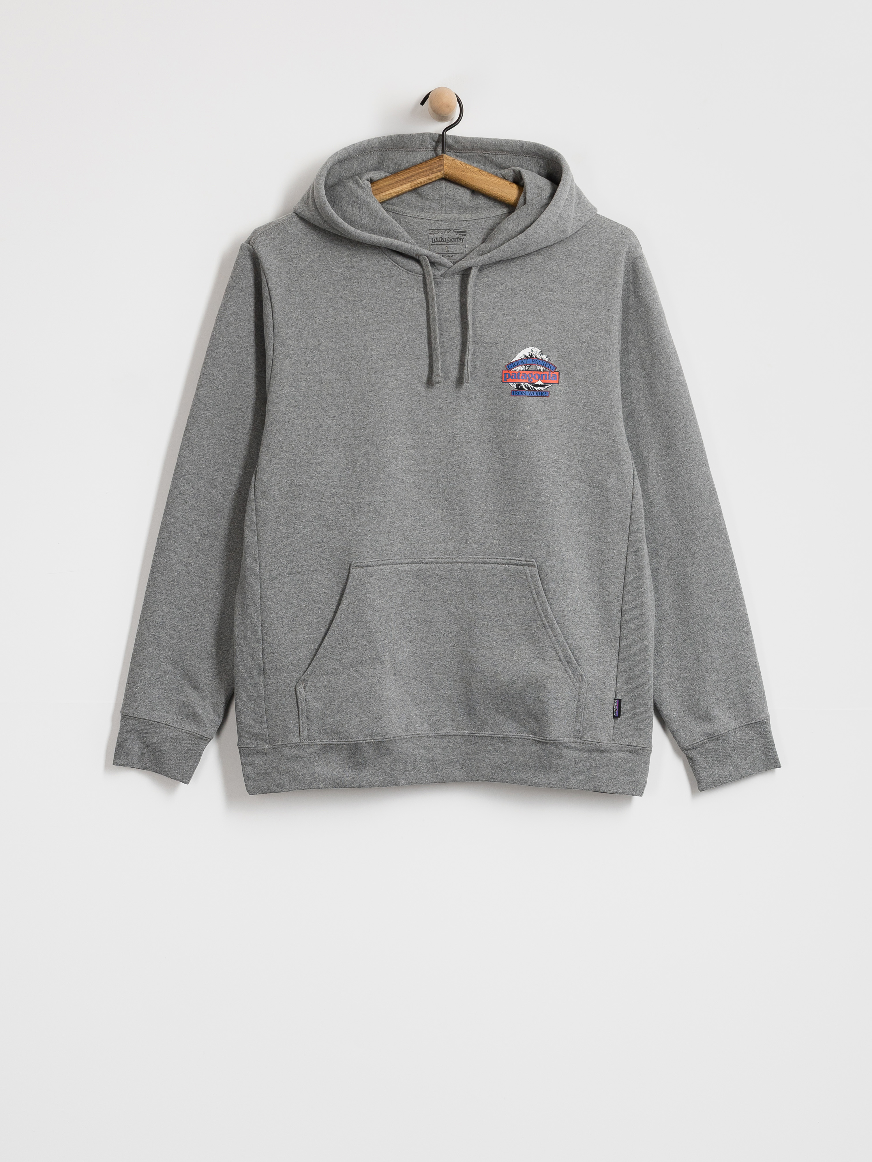 Mikina s kapucí Patagonia Great Waves Uprisal HD (gravel heather)