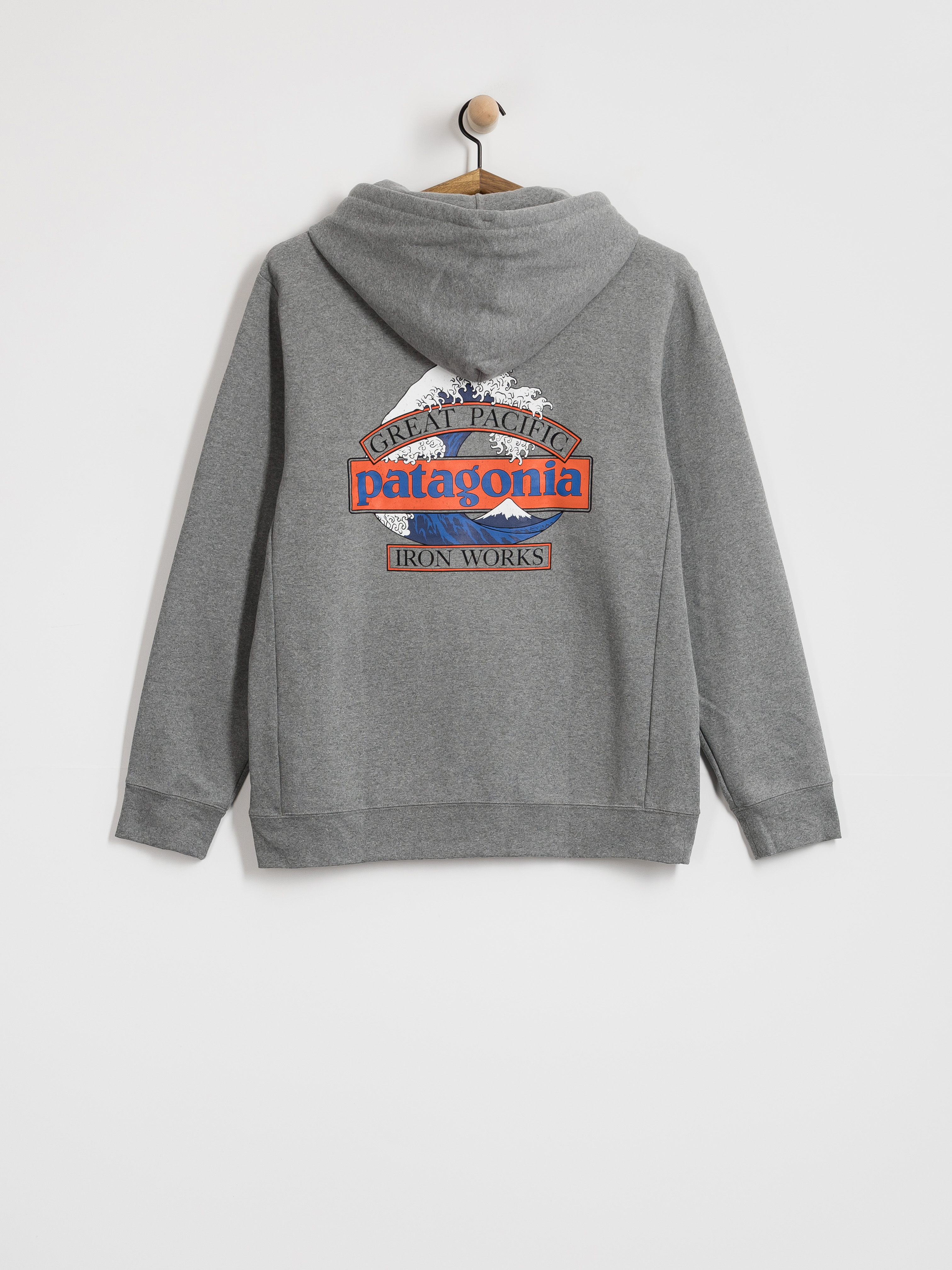 Mikina s kapucí Patagonia Great Waves Uprisal HD (gravel heather)