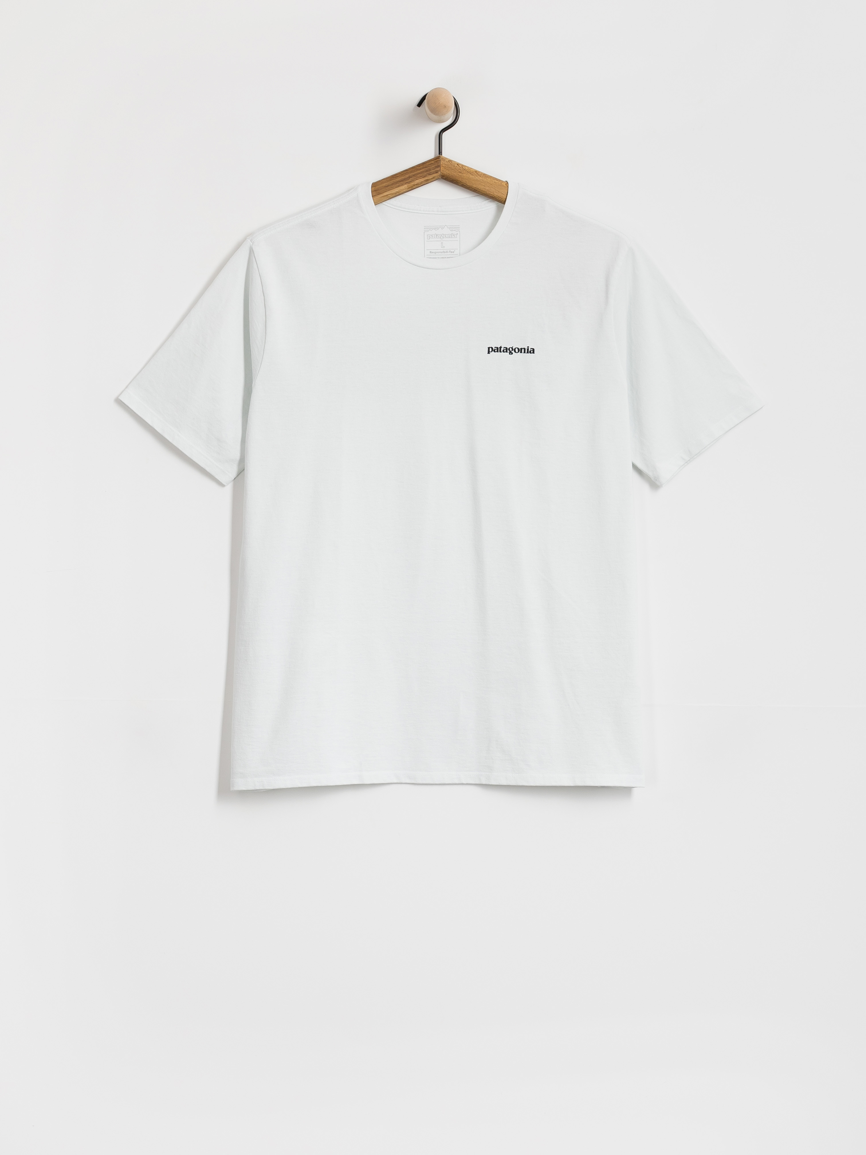 Tričko Patagonia P 6 Logo Responsibili (fiber white)