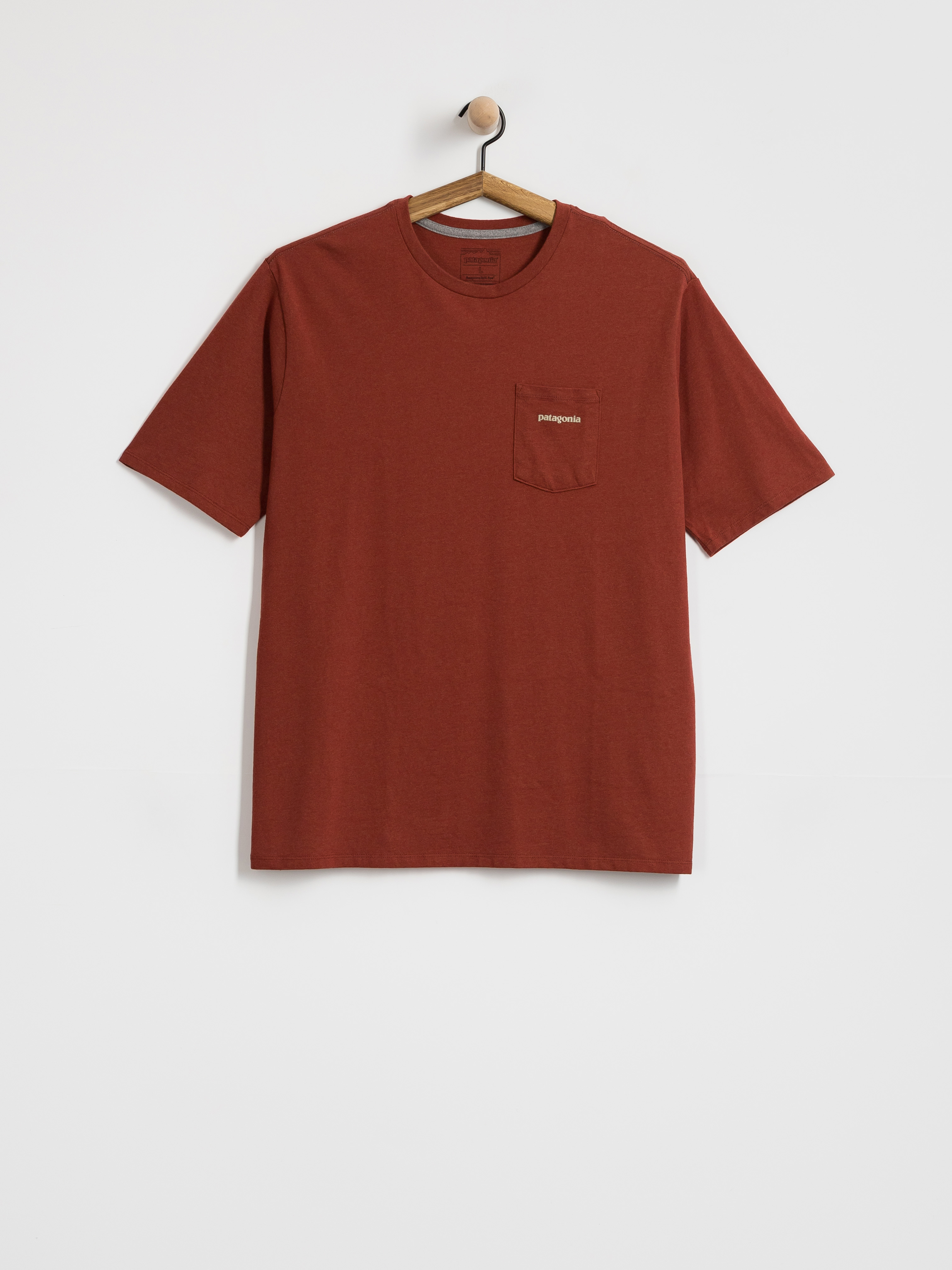 Tričko Patagonia Boardshort Logo Pocket Responsibili (rusty red)
