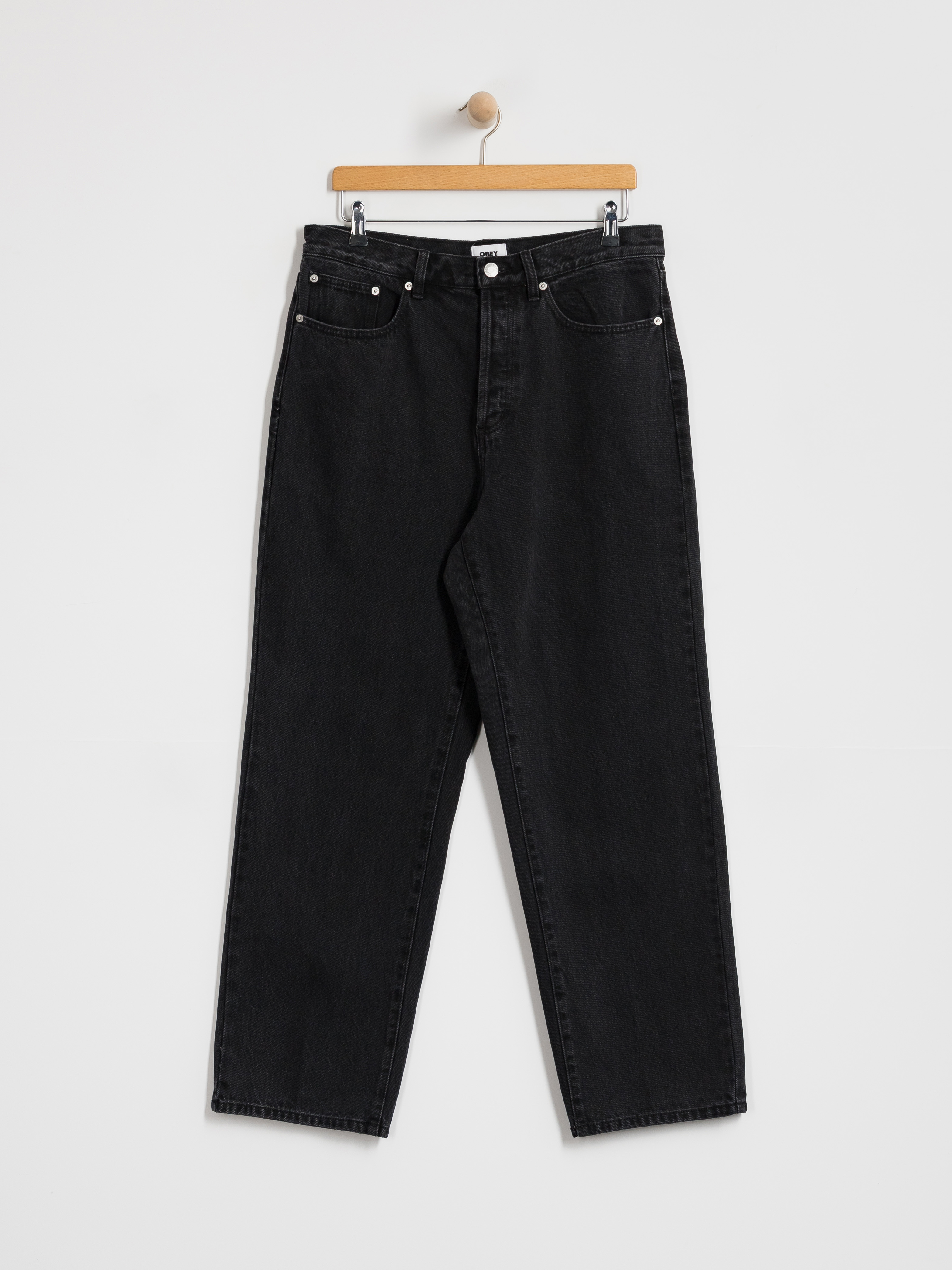 Kalhoty OBEY Classic Baggy Denim (faded black)