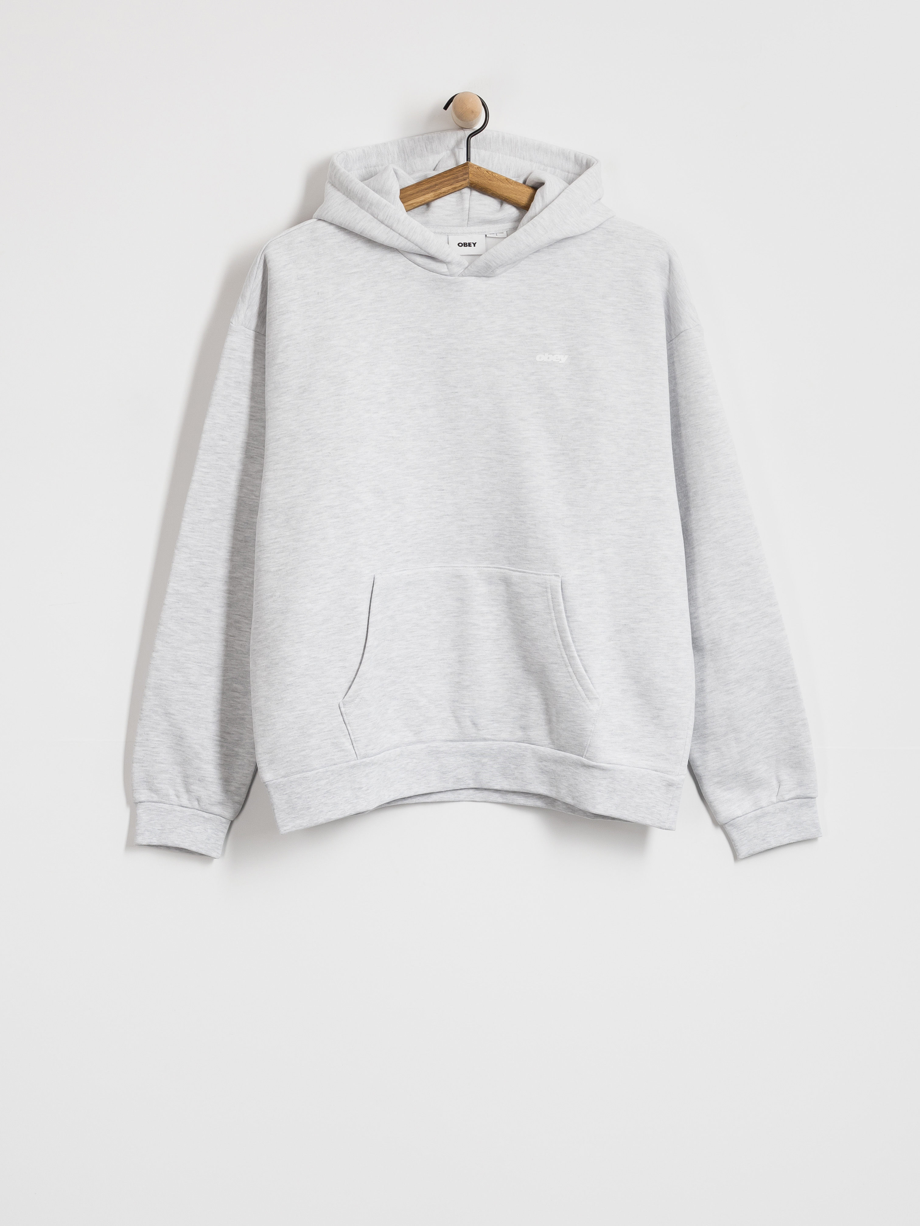 Mikina s kapucí OBEY Intercontinental Extra HD (ash grey)