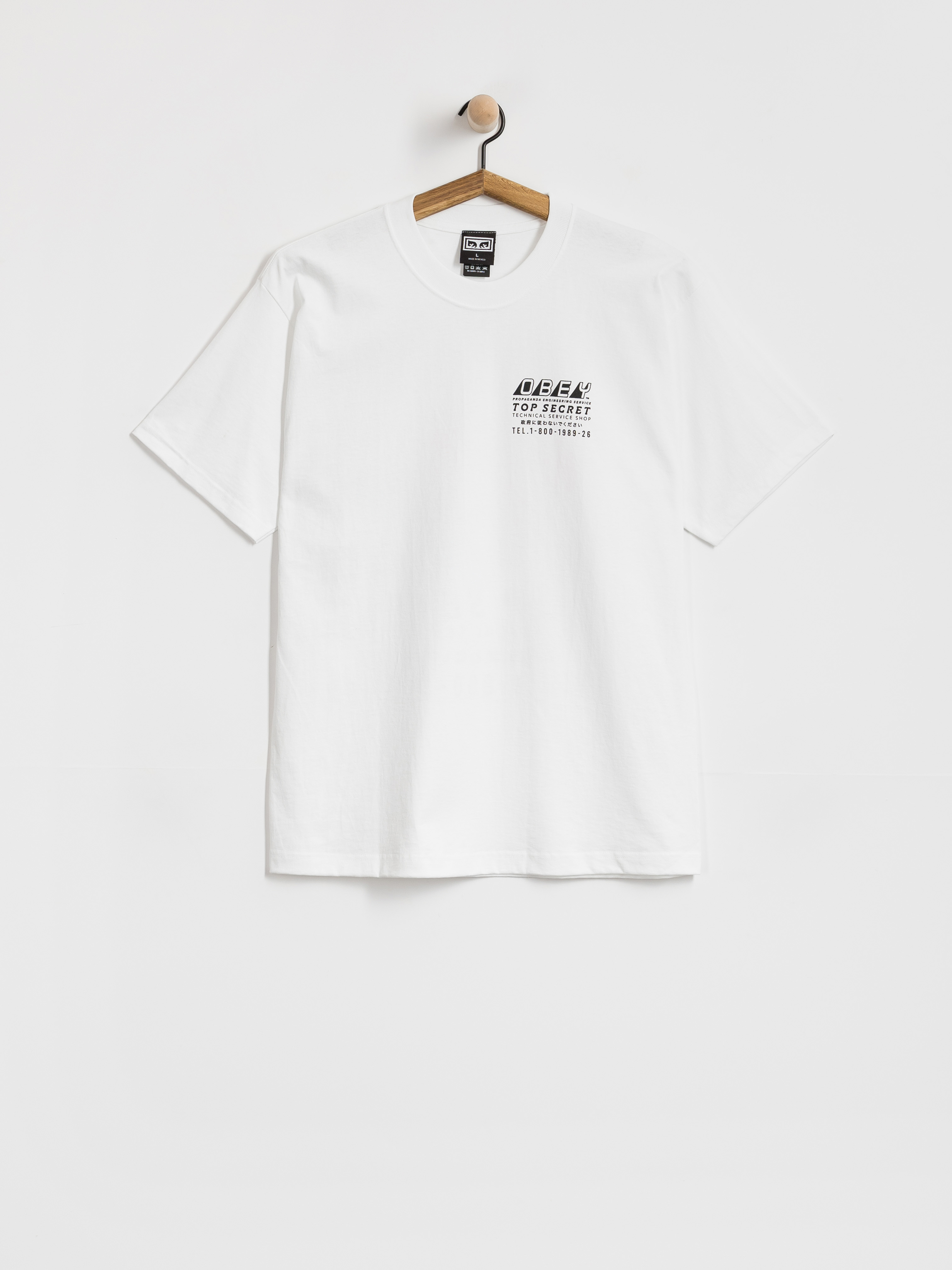 Tričko OBEY Top Secret (white)