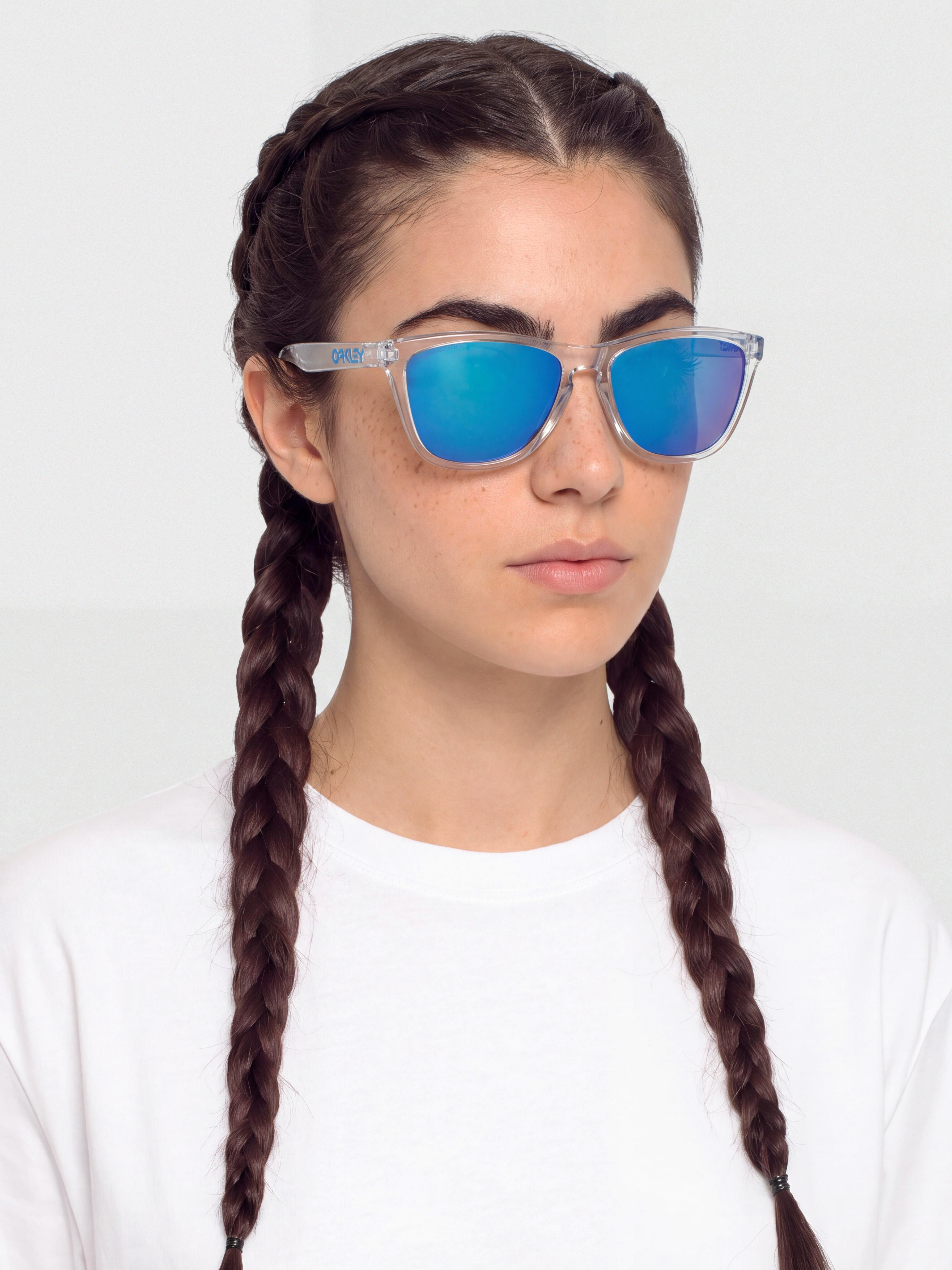 Sluneční brýle Oakley Frogskins (crystal clear/prizm sapphire)