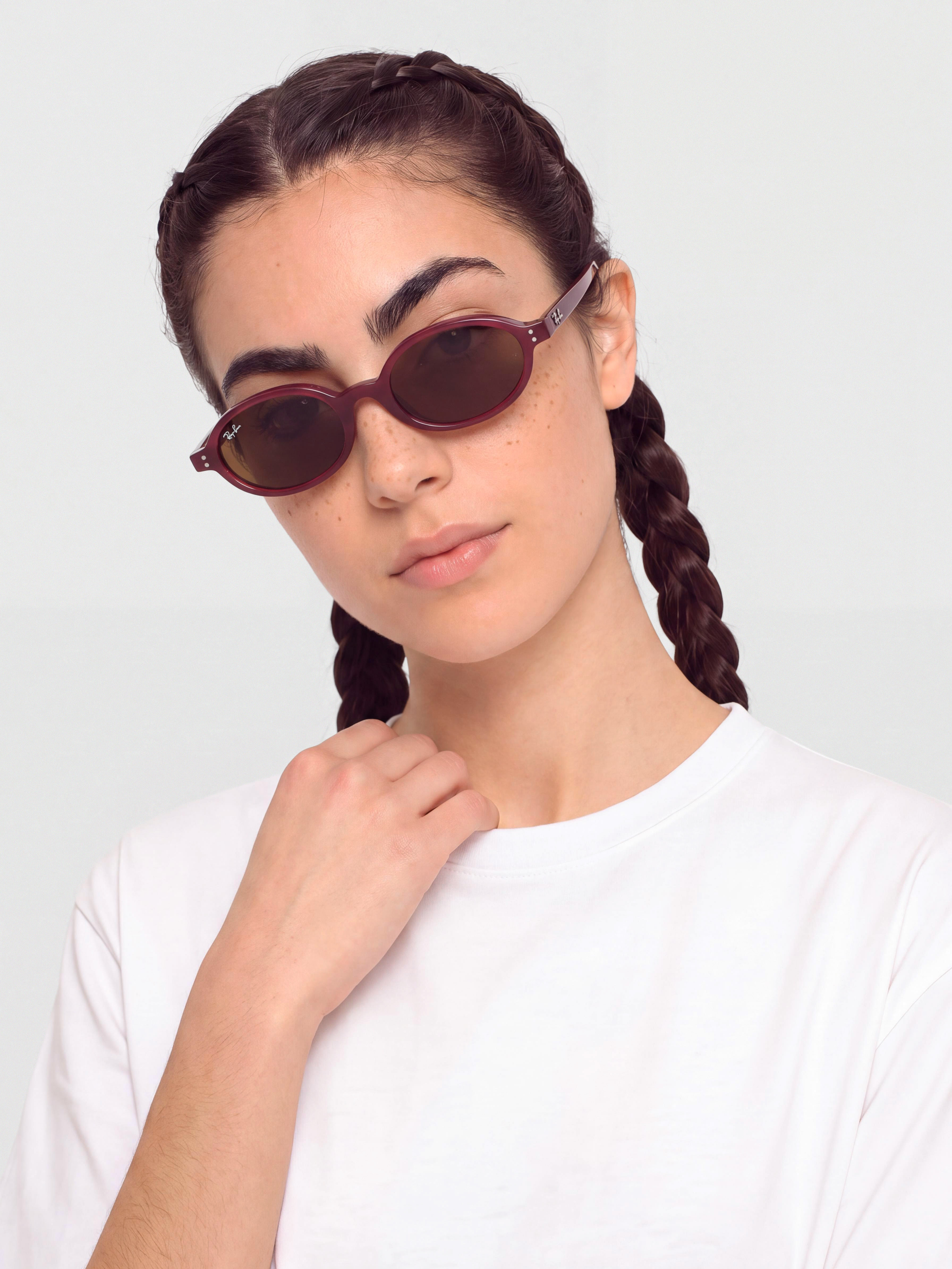 Sluneční brýle Ray-Ban Khal (polerowany purple hawana/ciemnobrown)