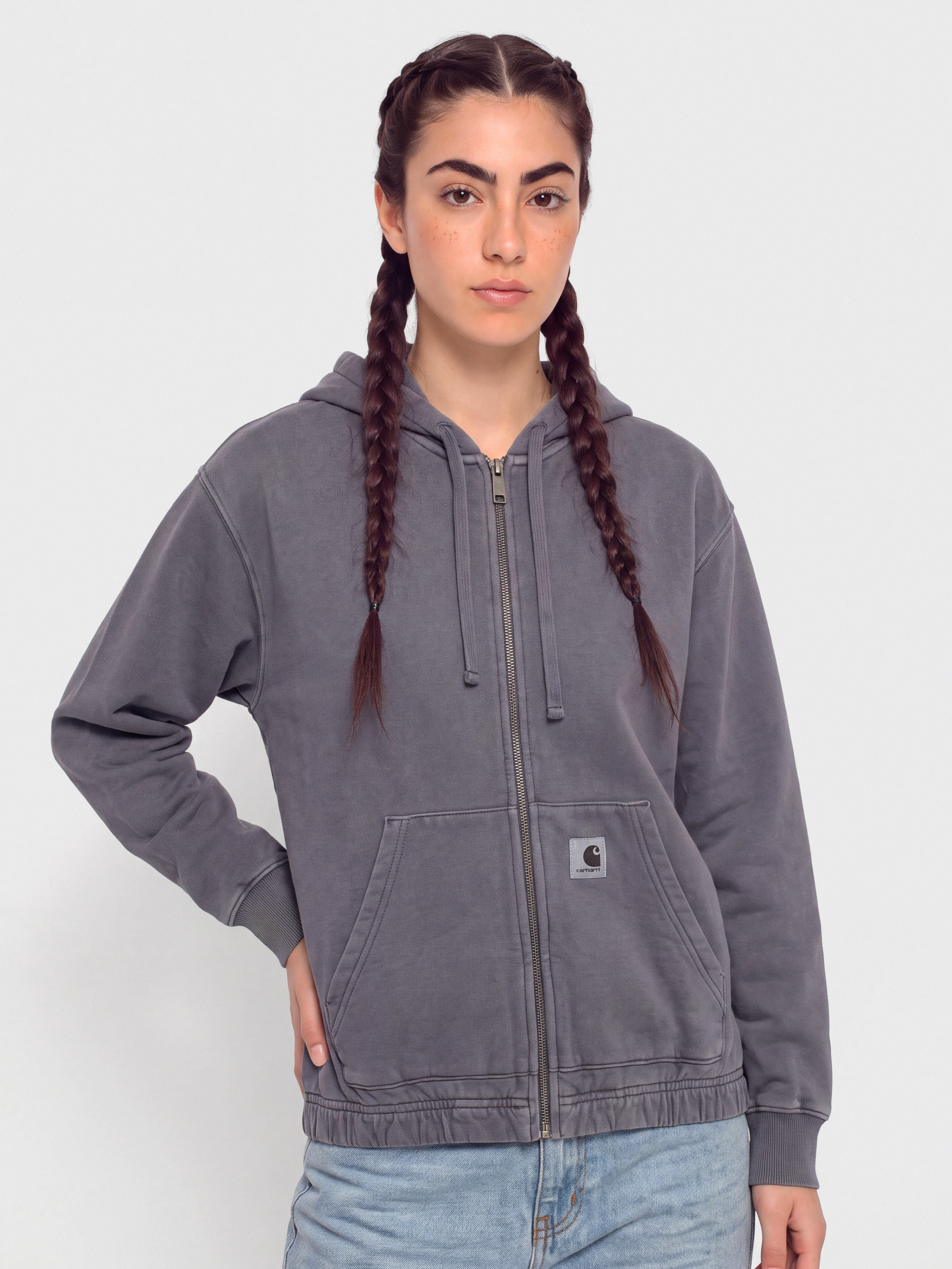 Mikina s kapucí Carhartt WIP Hoggard ZHD Wmn (shady purple)