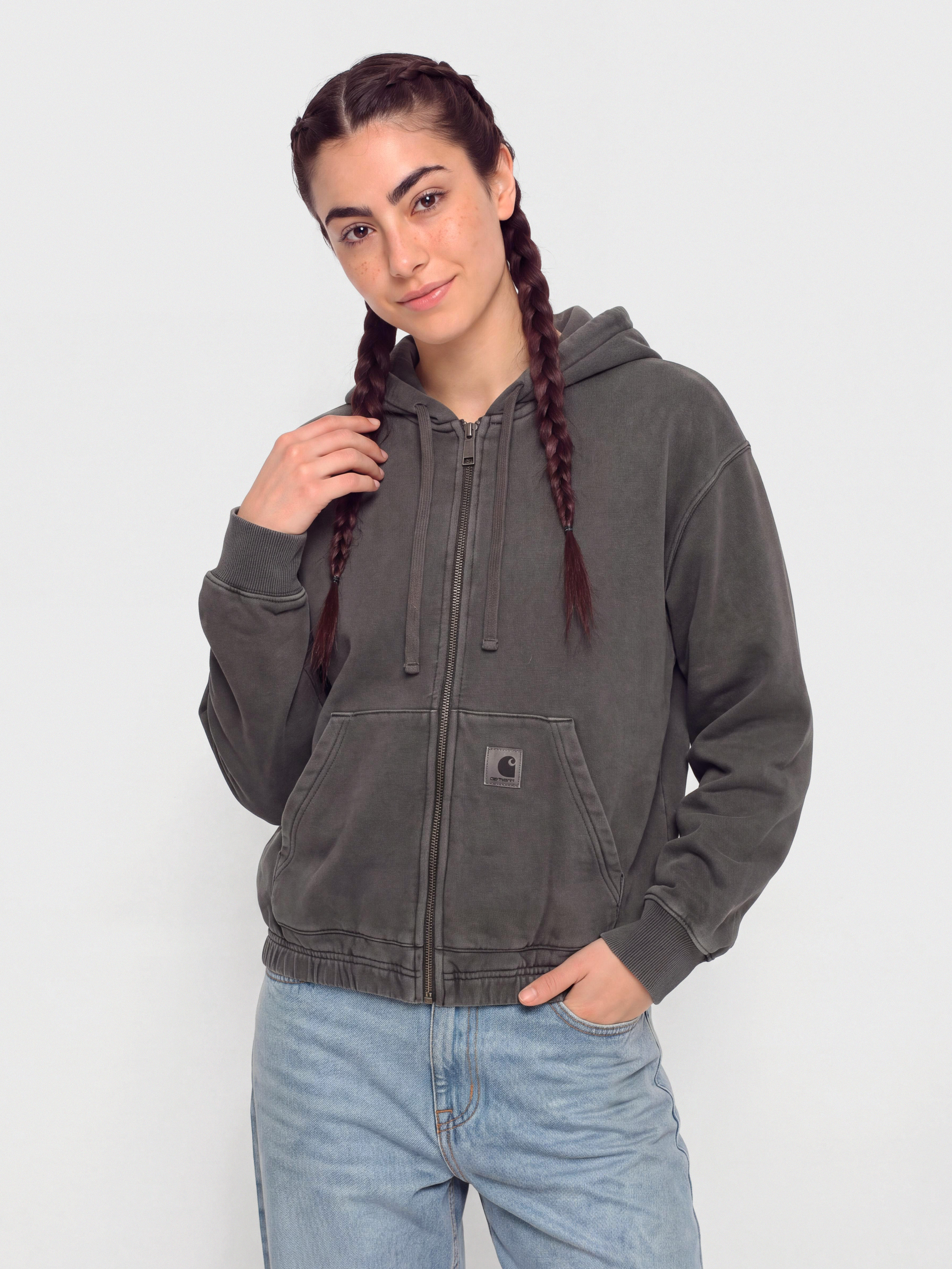 Mikina s kapucí Carhartt WIP Hoggard ZHD Wmn (black)