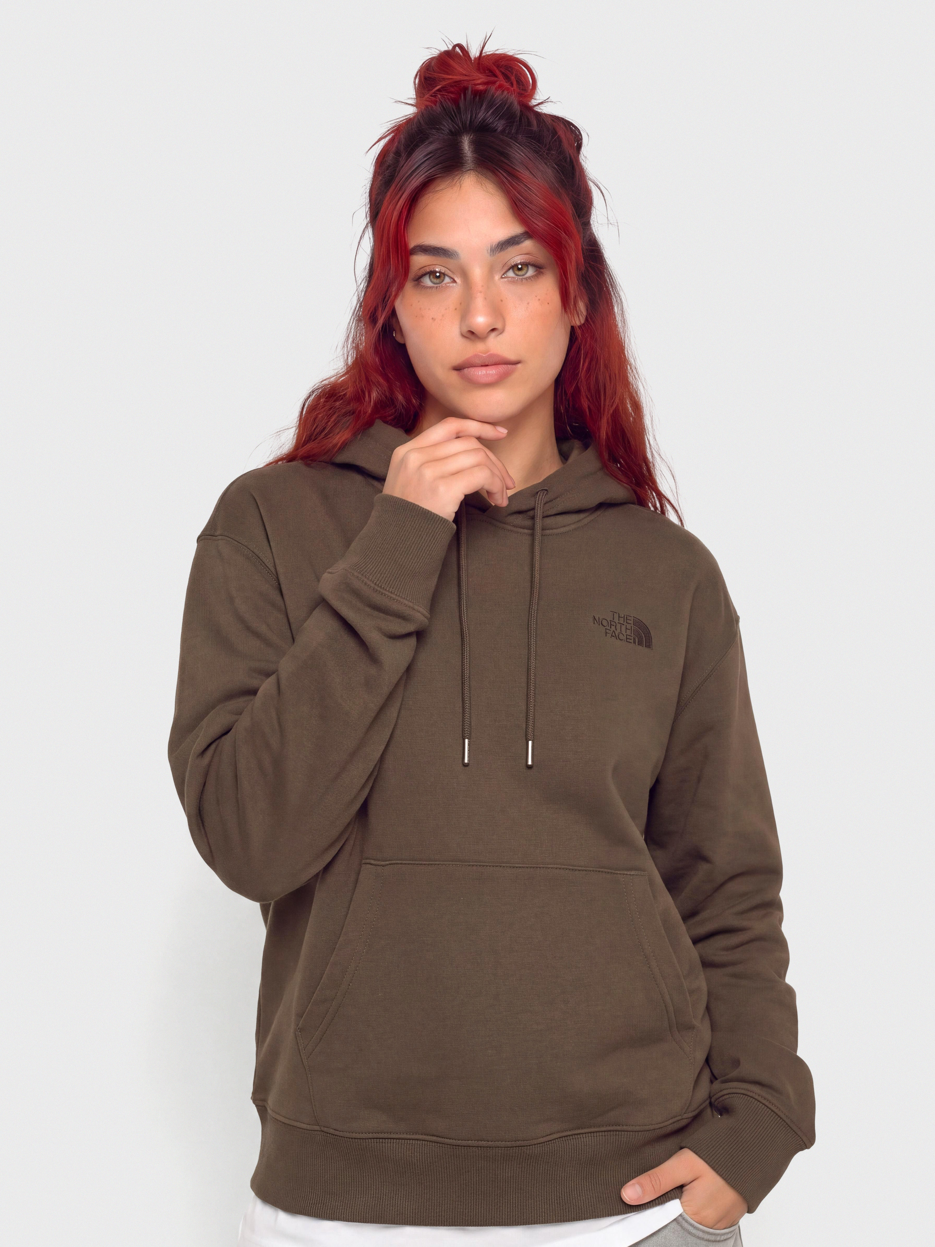 Mikina s kapucí The North Face Essential Simple Dome Boxy HD Wmn