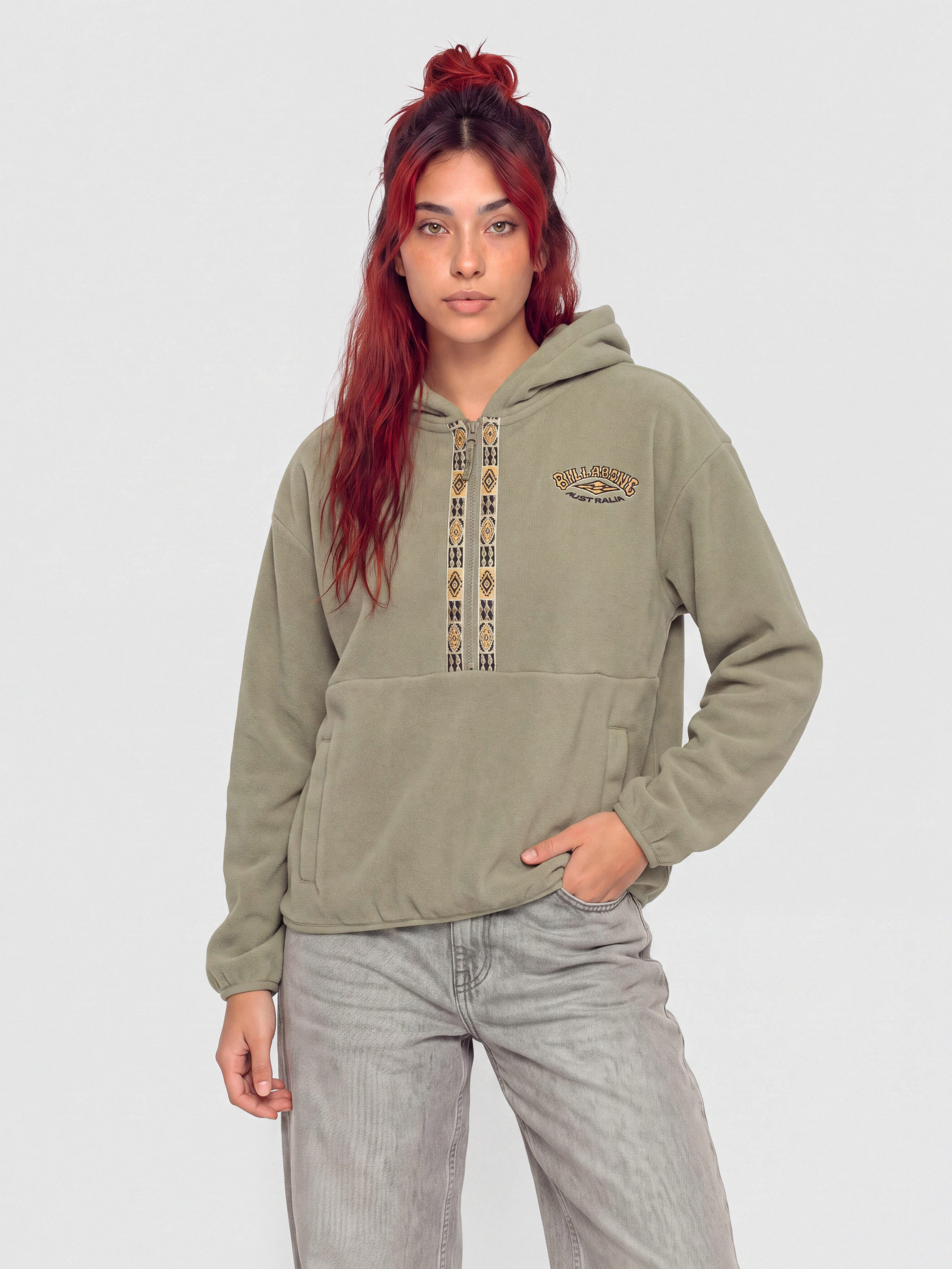 Mikina s kapucu00ed Billabong Winter Camp HD Wmn (seagrass)