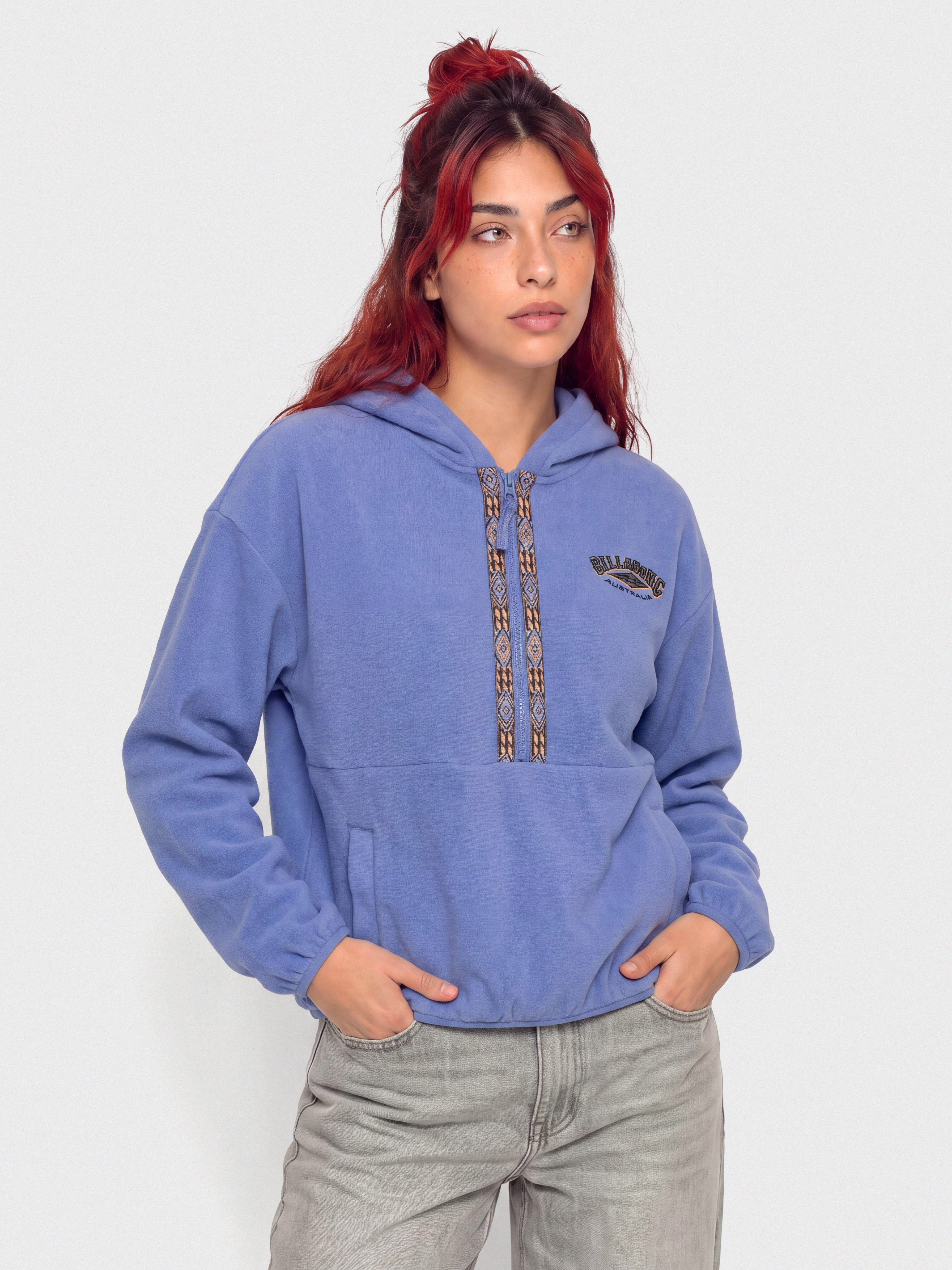 Mikina s kapucí Billabong Winter Camp HD Wmn (iris)