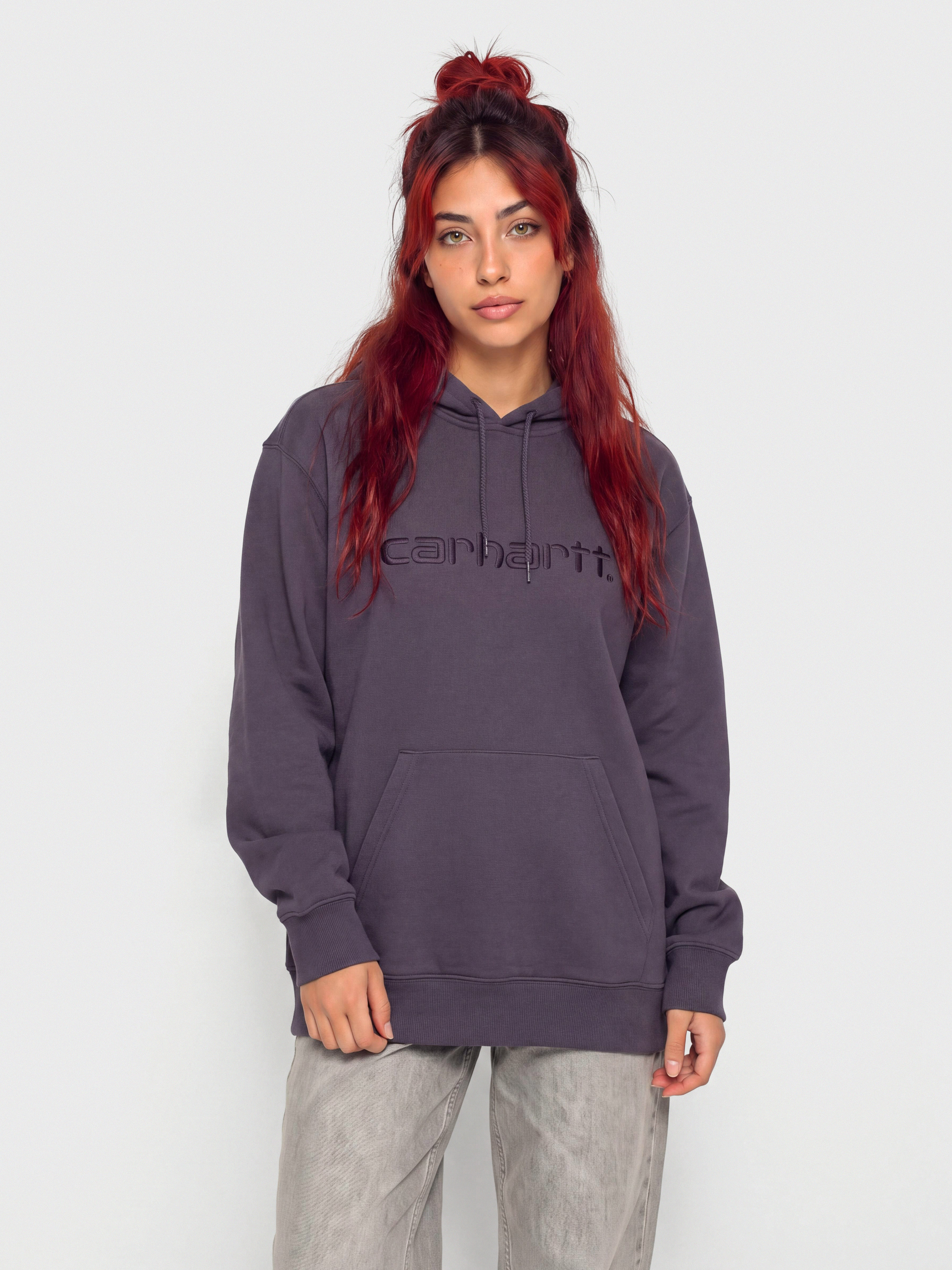 Mikina s kapucu00ed Carhartt WIP Carhartt HD Wmn (shady purple/dark navy)