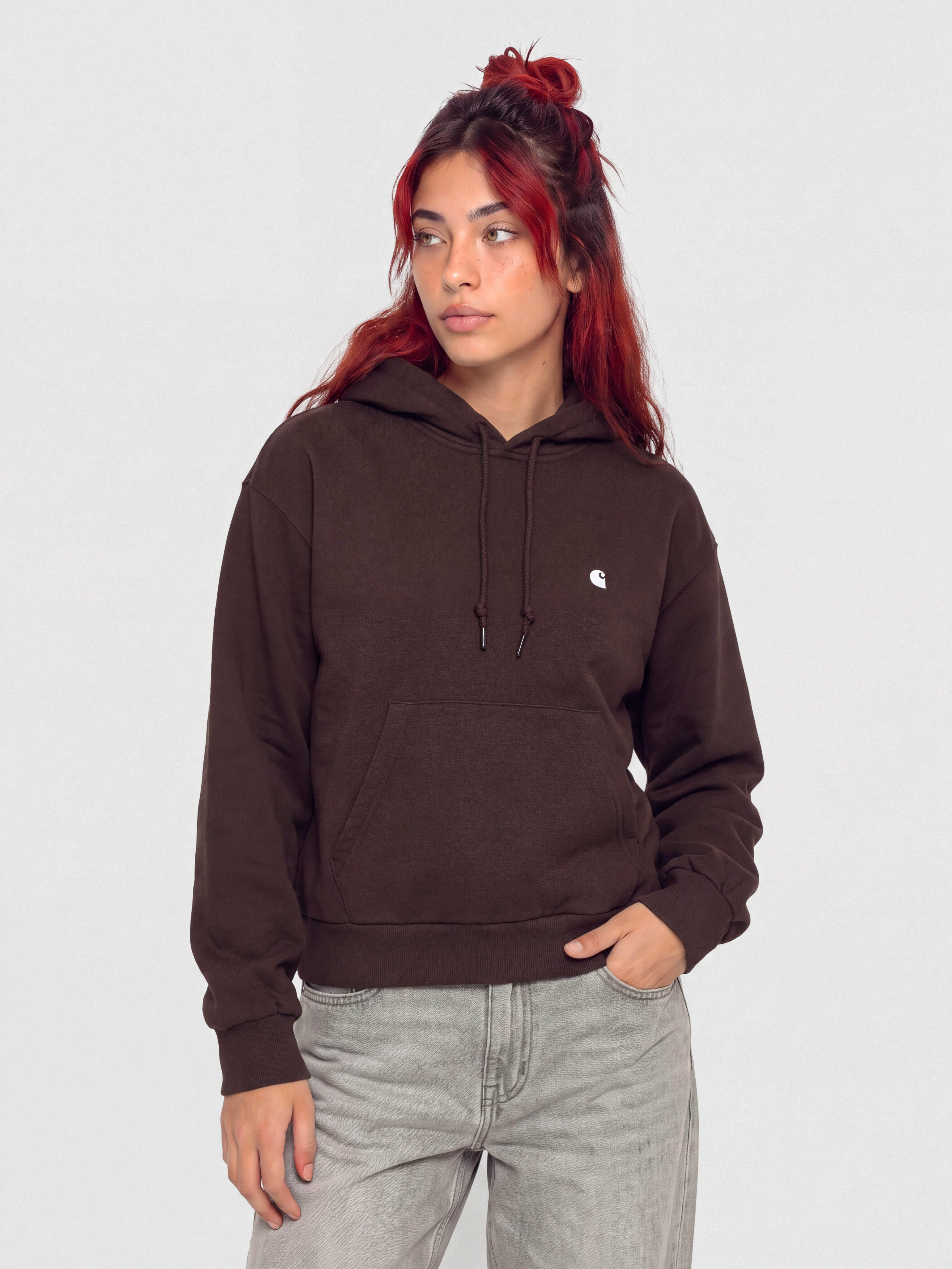 Mikina s kapucu00ed Carhartt WIP Casey HD Wmn (palisander/silver)