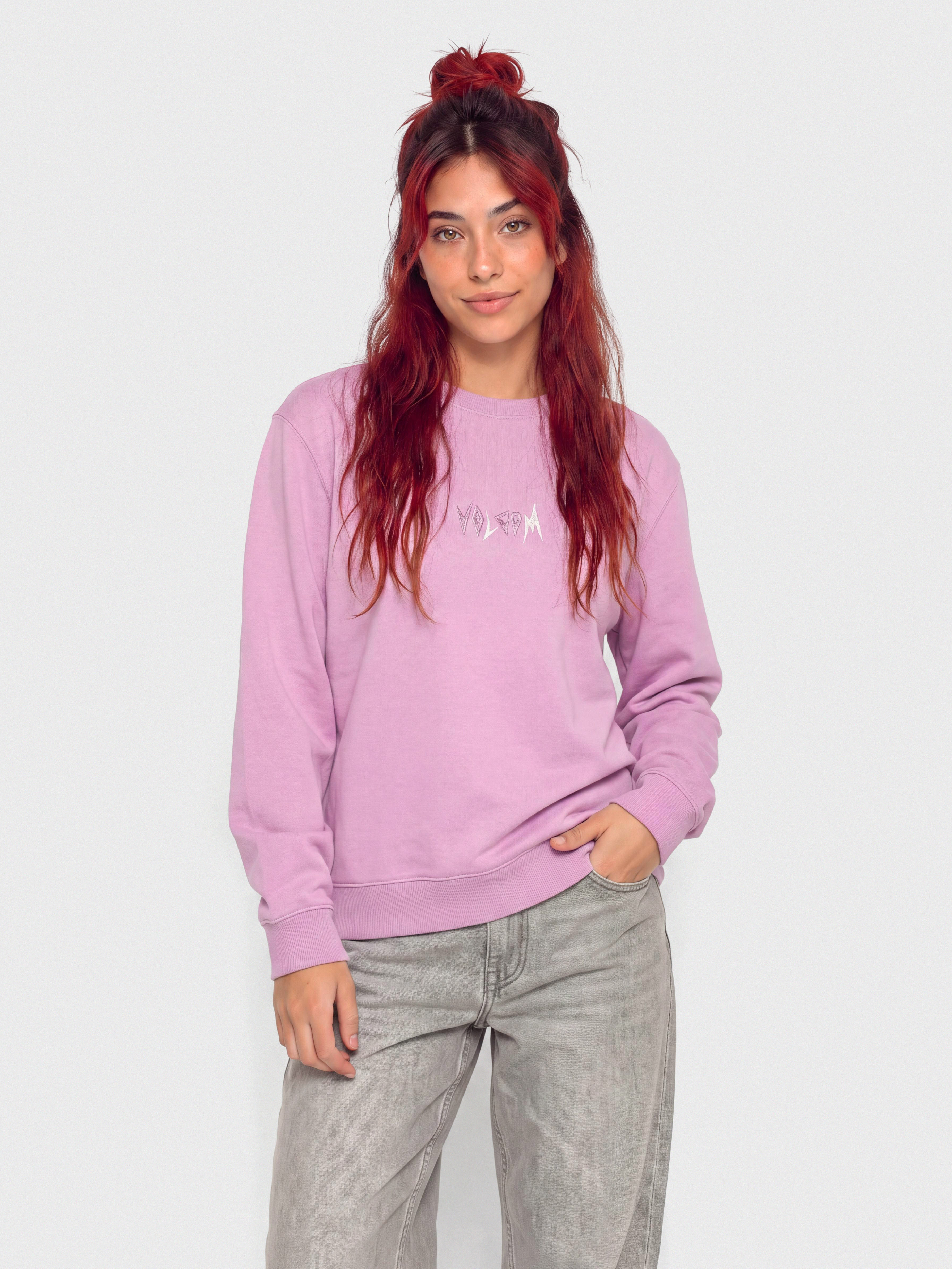 Mikina Volcom Spikstone Crew Wmn (iris purple)
