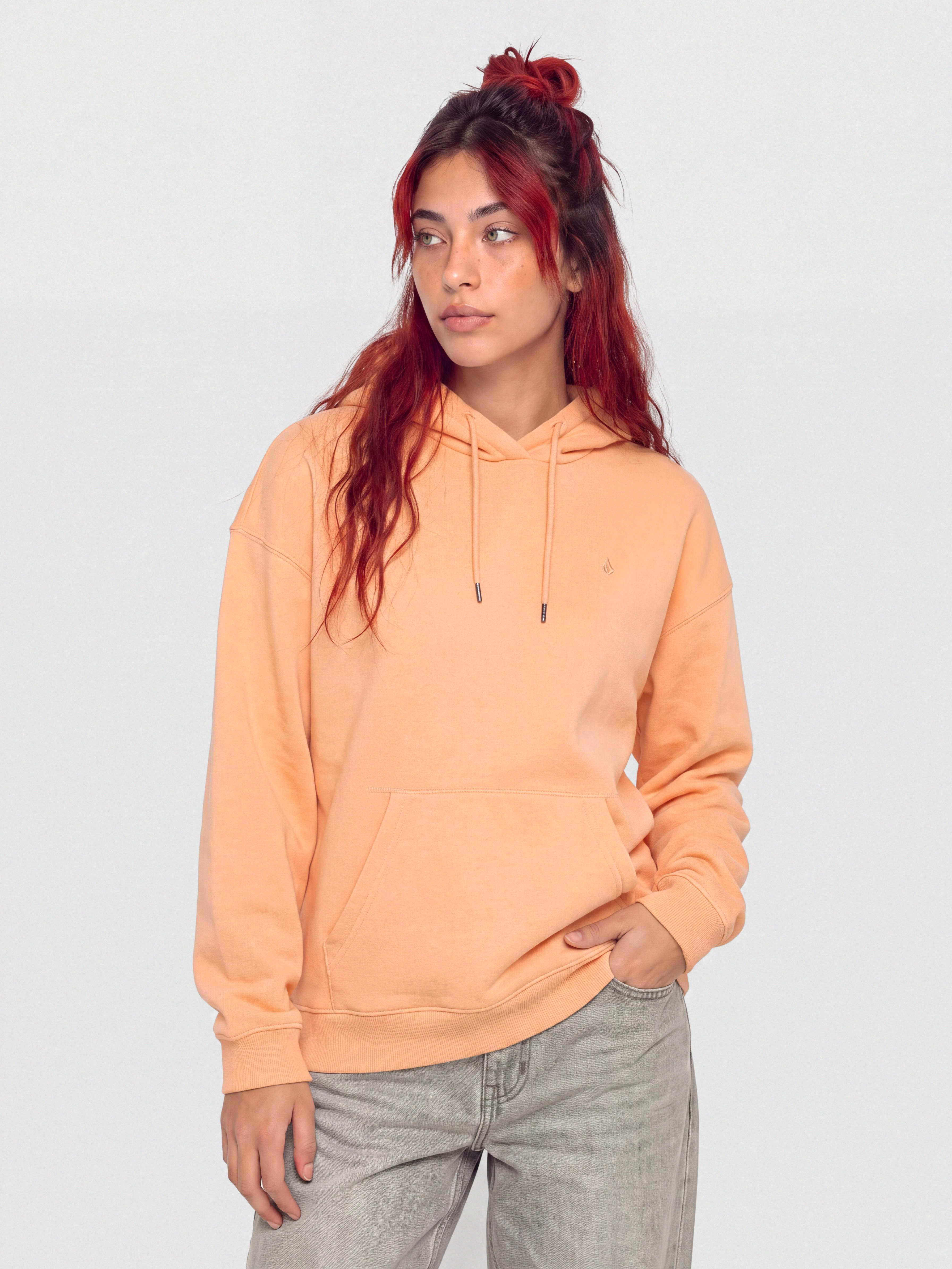 Mikina s kapucí Volcom Stone Heart Up HD Wmn (pale peach)