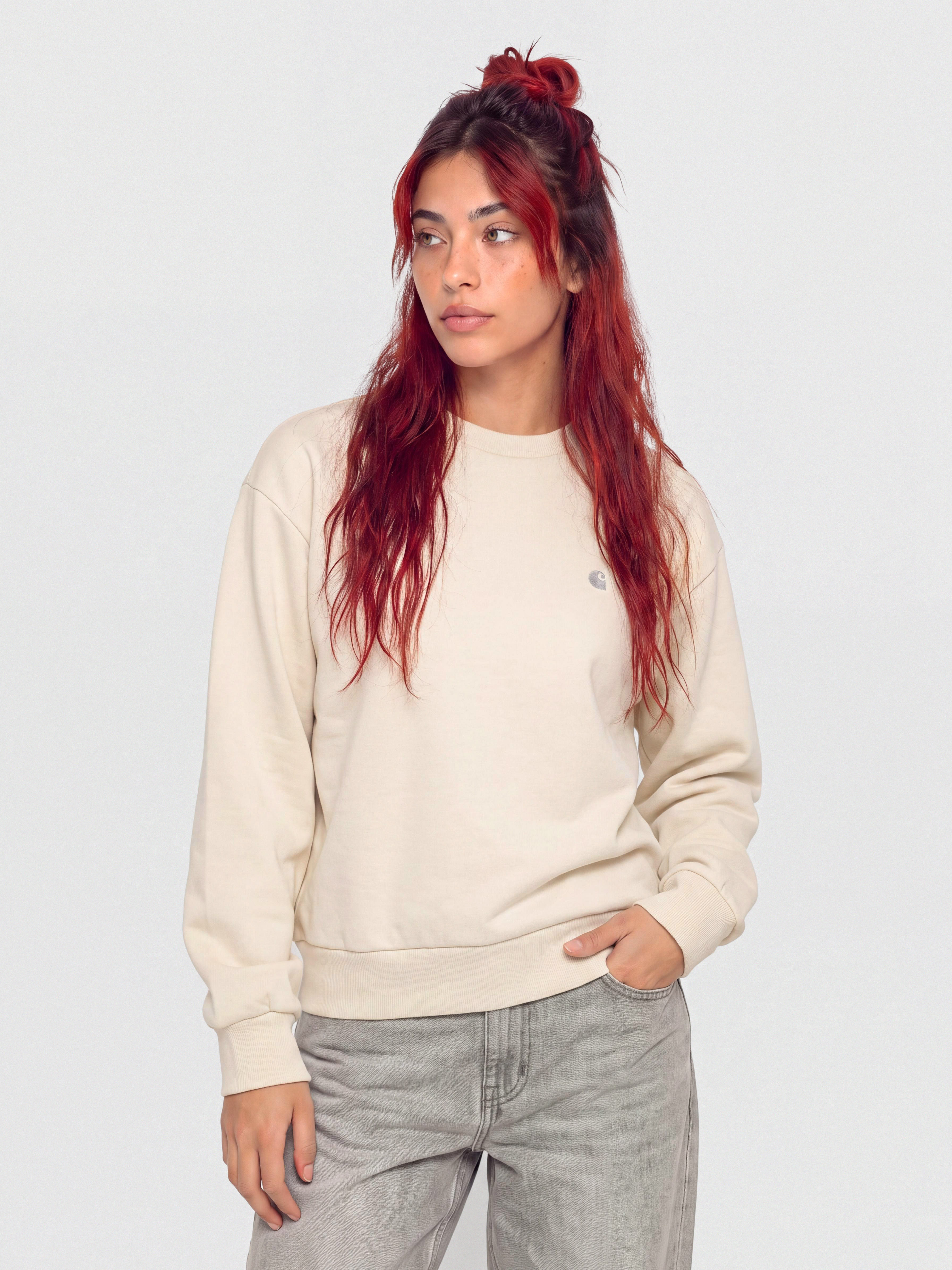 Mikina Carhartt WIP Casey Wmn (cinnerus/silver)