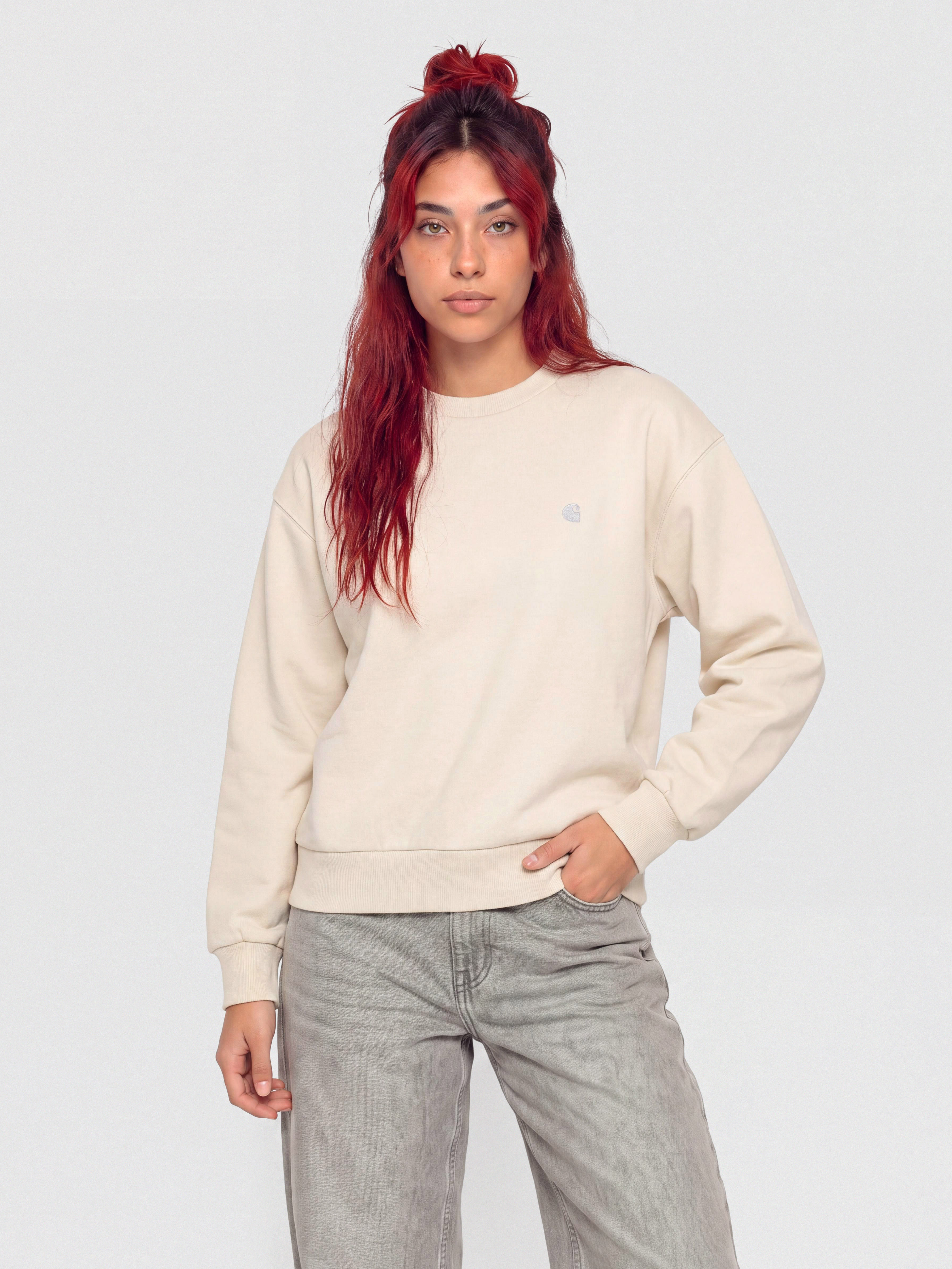 Mikina Carhartt WIP Casey Wmn (cinnerus/silver)