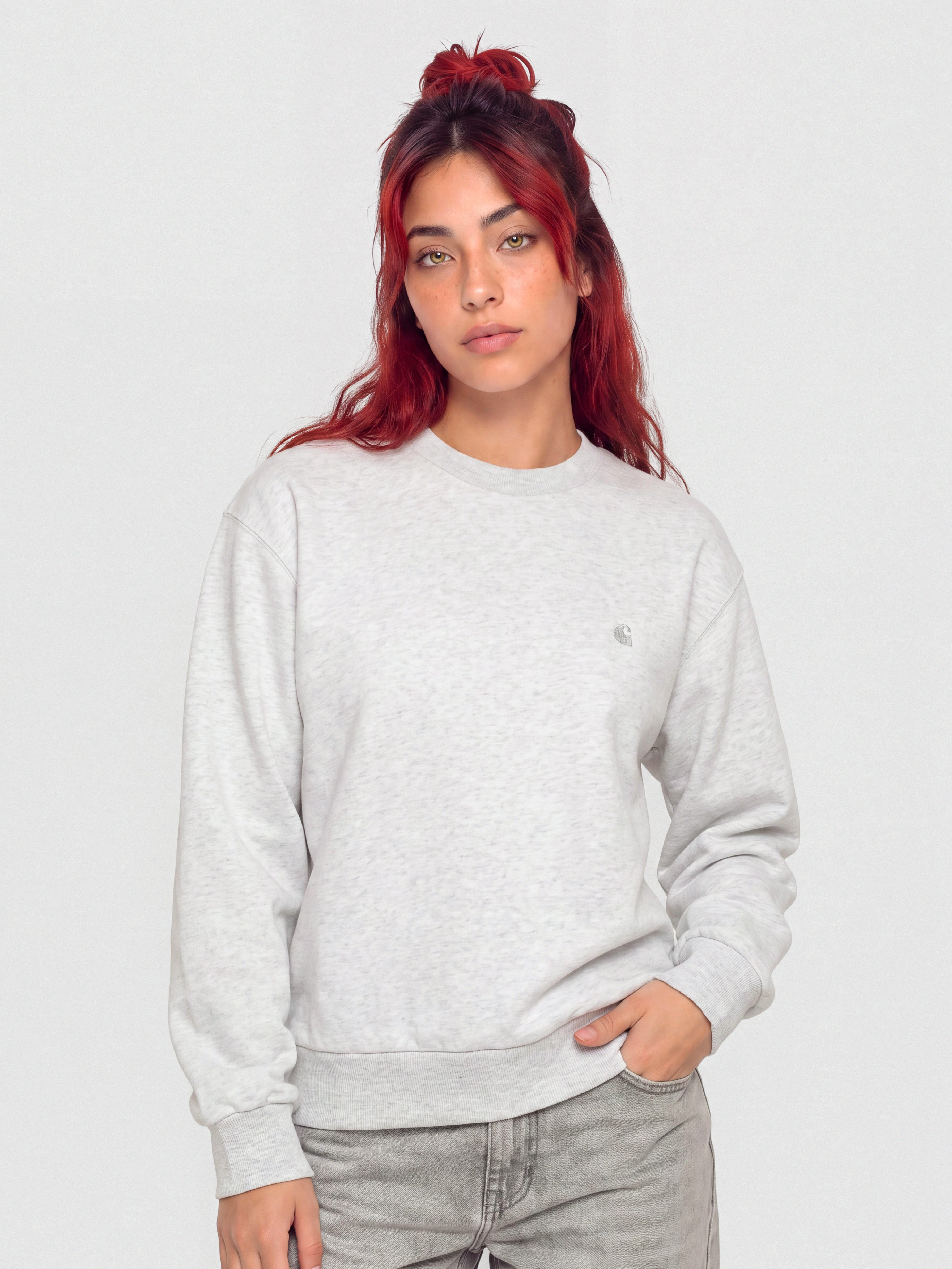 Mikina Carhartt WIP Caseys Wmn (ash heather/silver)