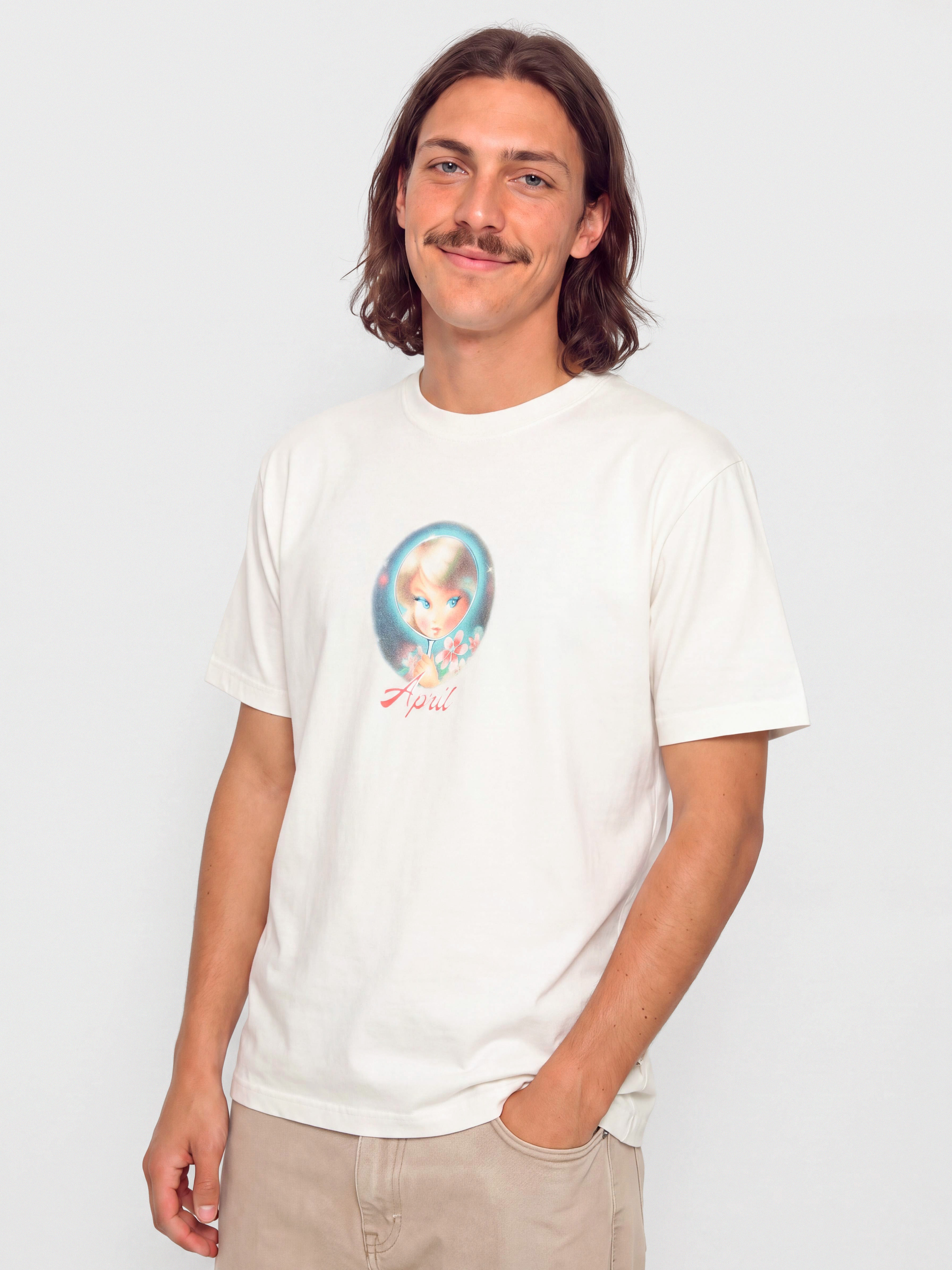 Tričko April Skateboards Vanity (white)