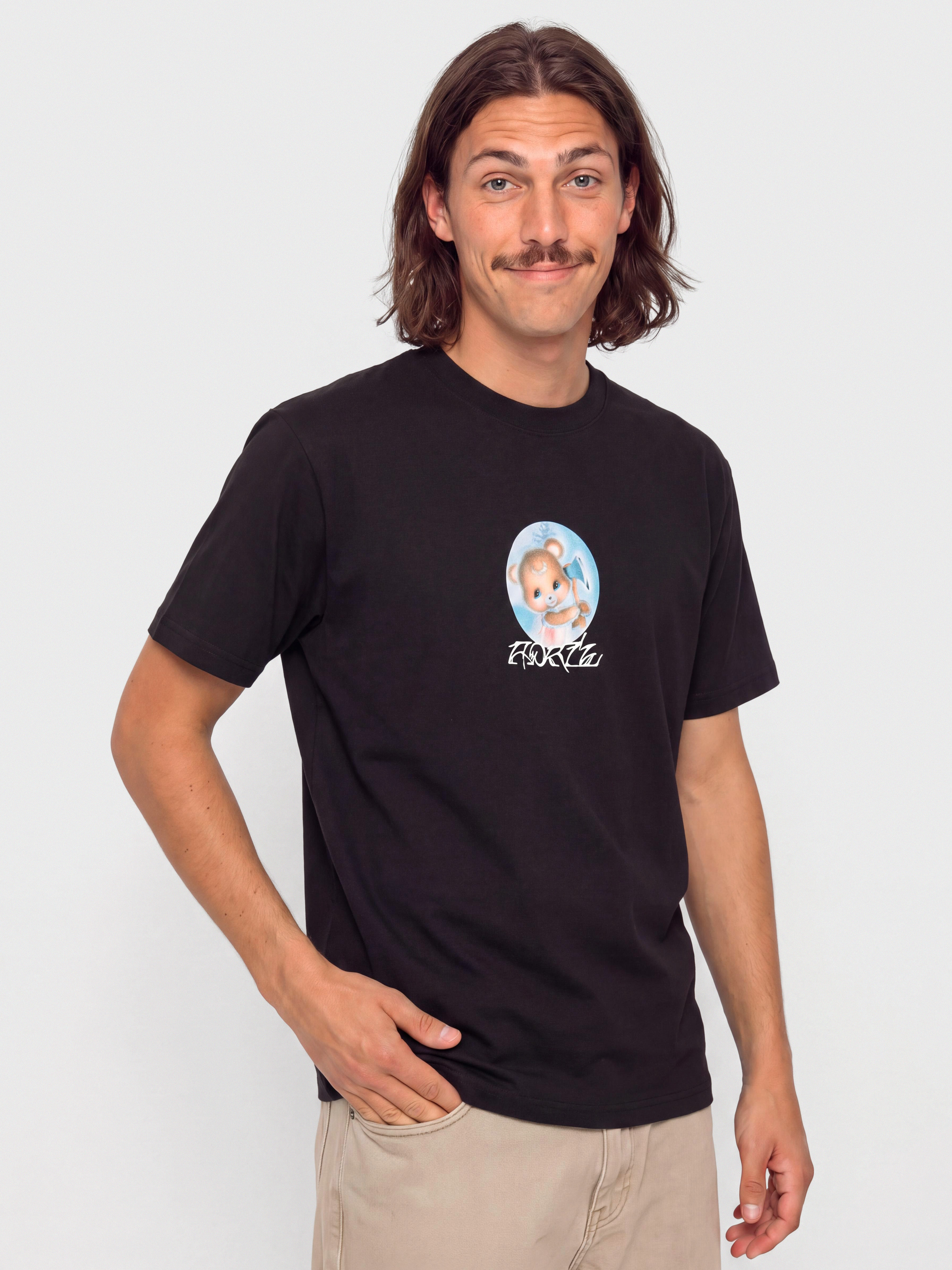 Tričko April Skateboards Bear (black)