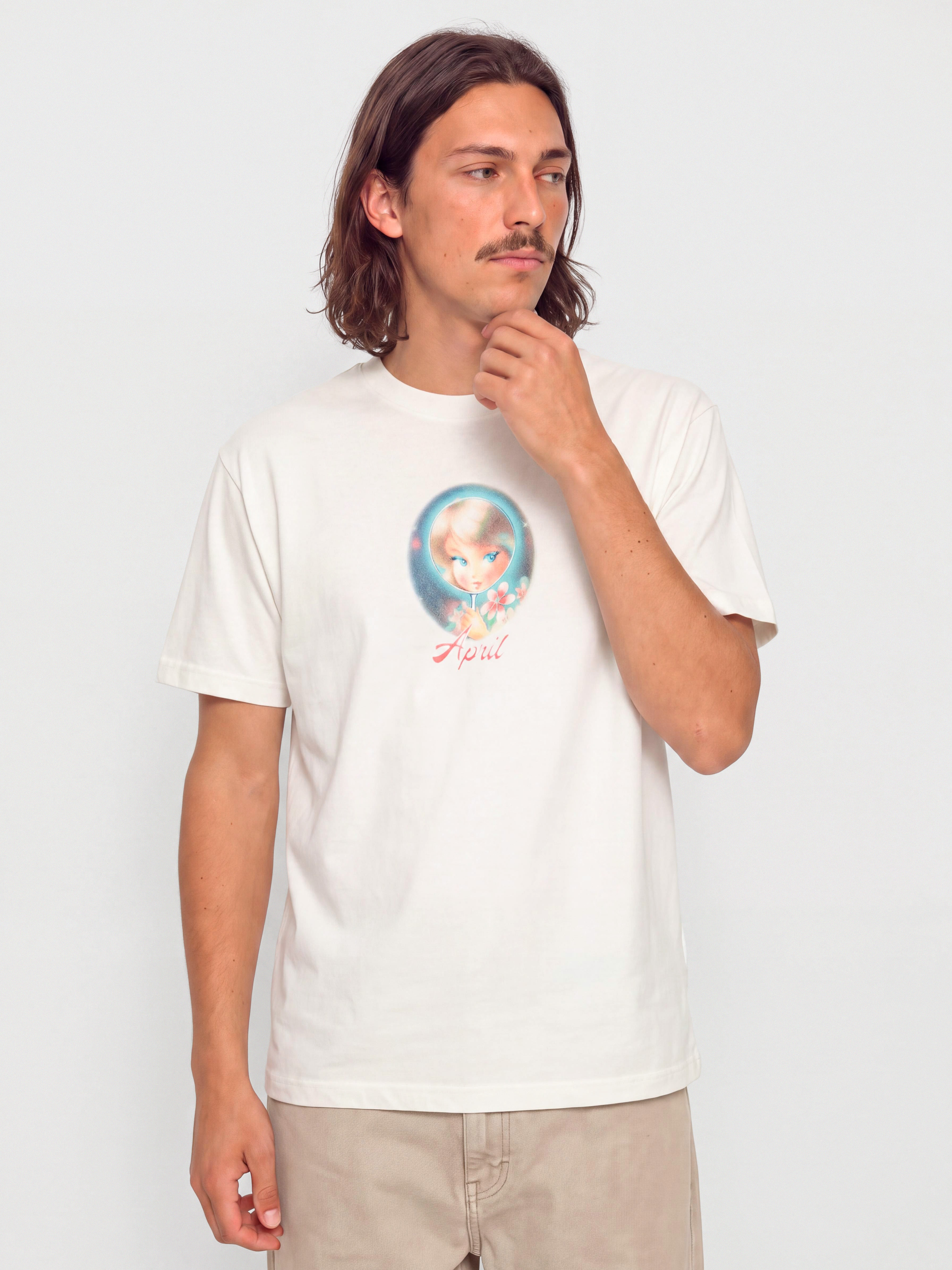 Tričko April Skateboards Vanity (white)